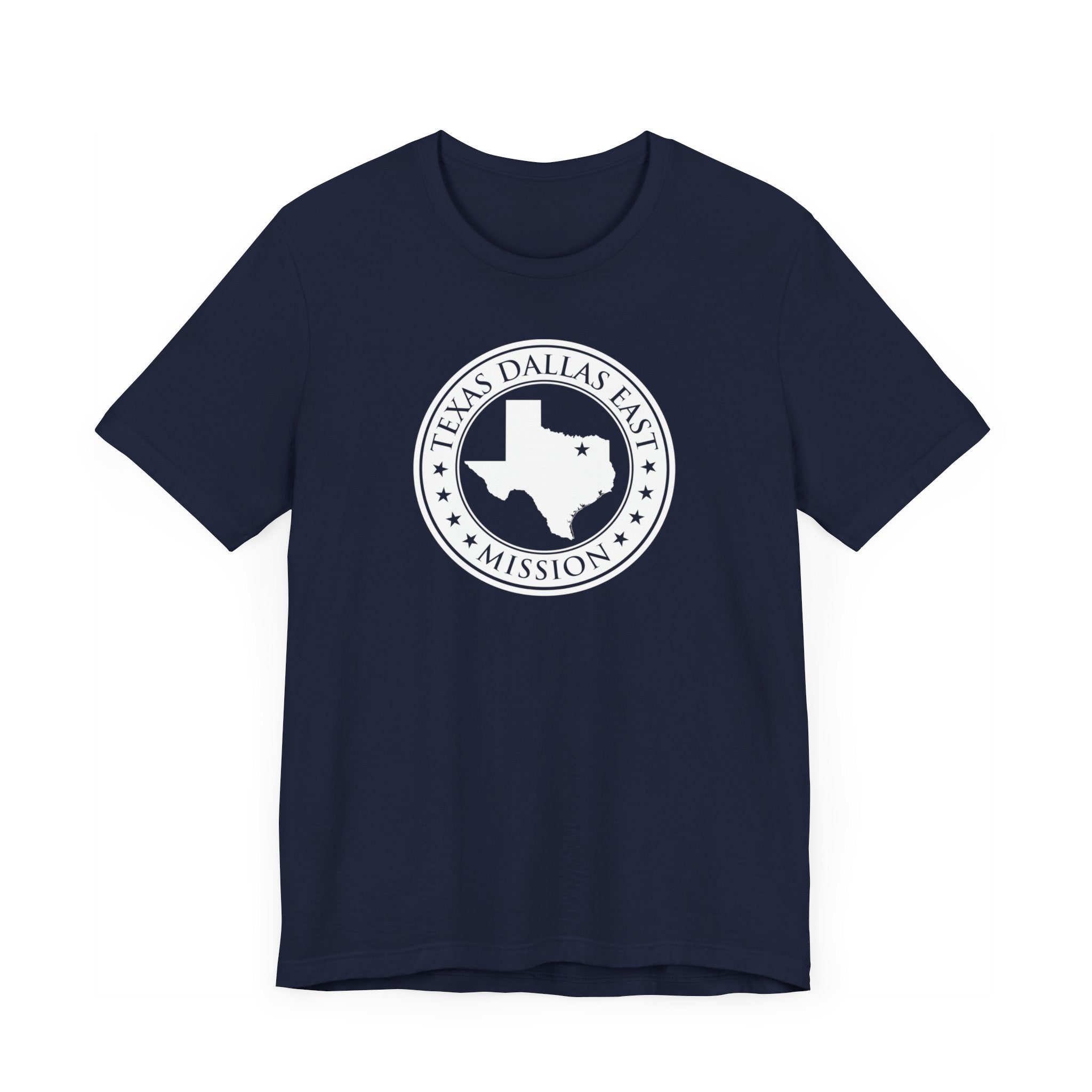 Texas Dallas East Mission Circular Monochrome Logo T-Shirt - Mission Wishlist - LDS Missionary Gift Store