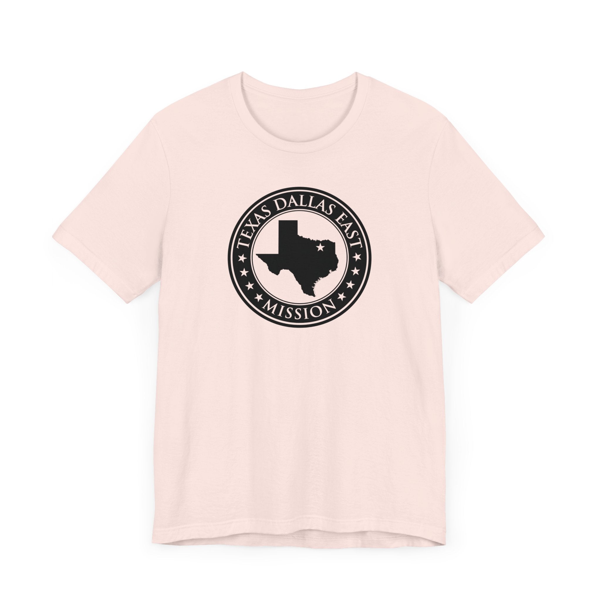 Texas Dallas East Mission Circular Monochrome Logo T-Shirt - Mission Wishlist - LDS Missionary Gift Store