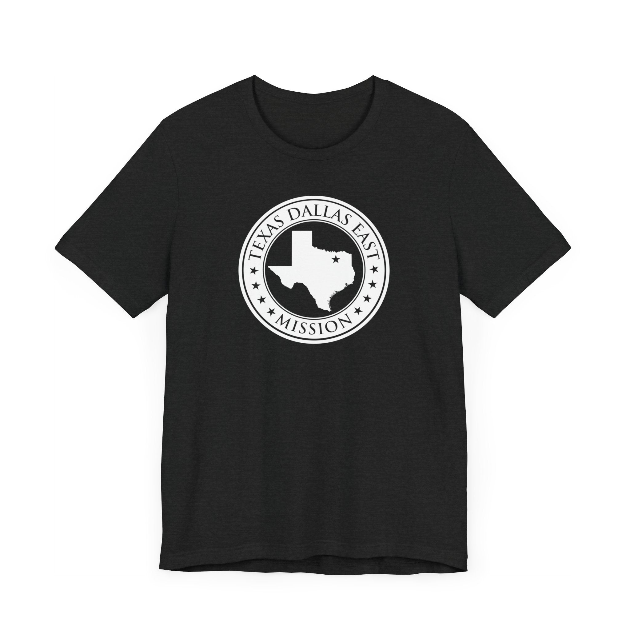 Texas Dallas East Mission Circular Monochrome Logo T-Shirt - Mission Wishlist - LDS Missionary Gift Store