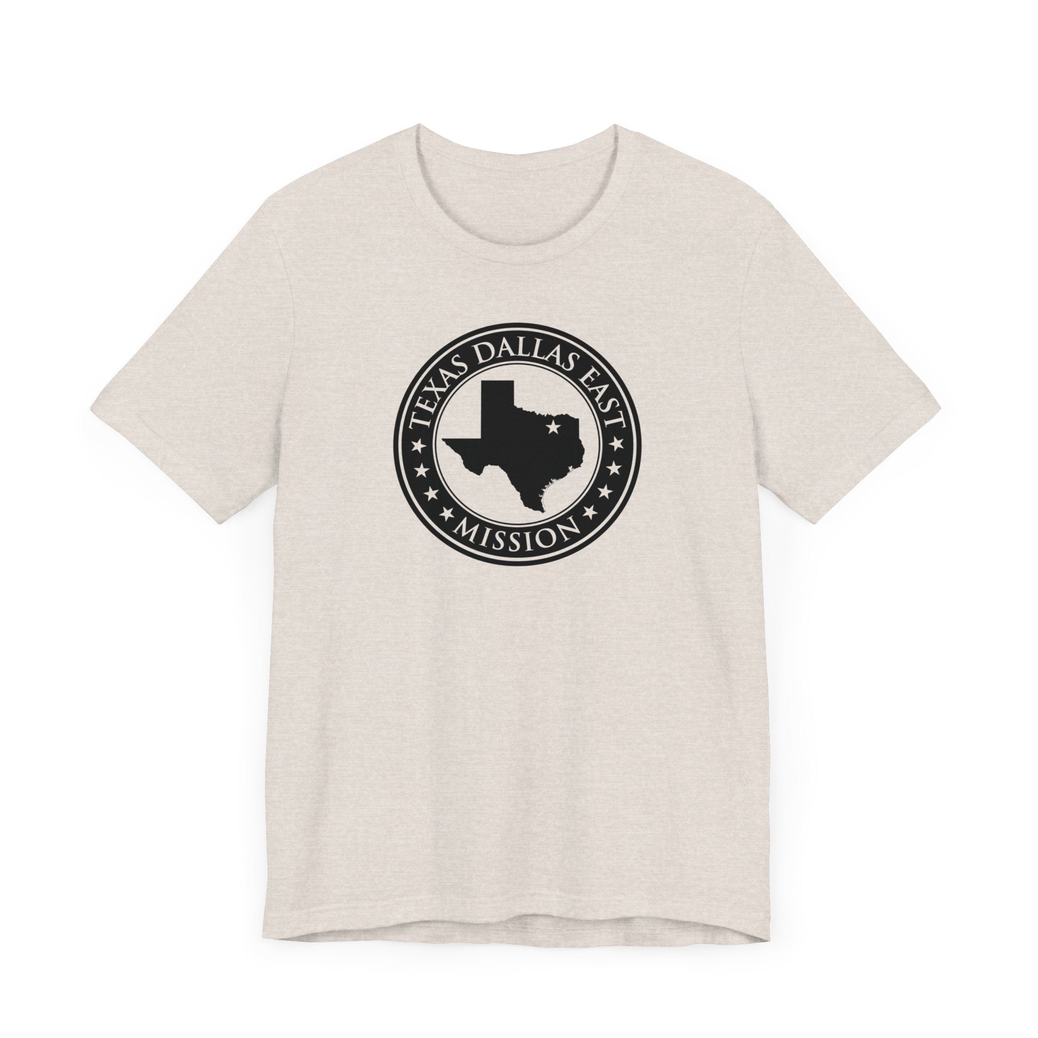 Texas Dallas East Mission Circular Monochrome Logo T-Shirt - Mission Wishlist - LDS Missionary Gift Store