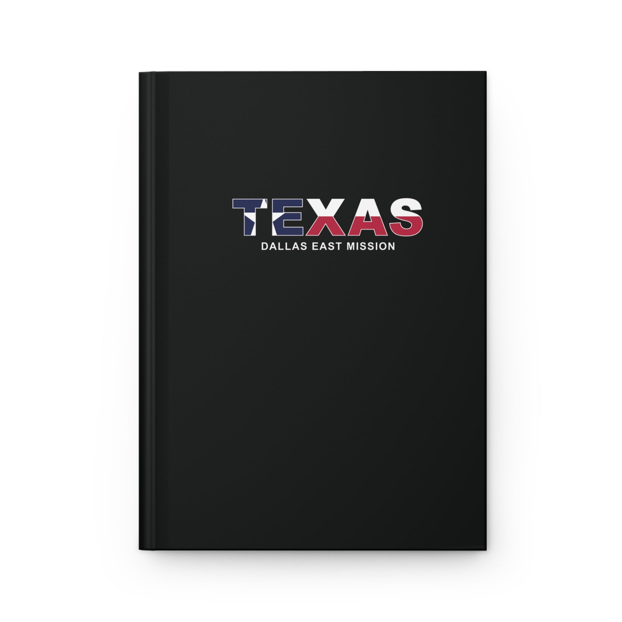 Texas Dallas East Mission Flag Title Black Hardcover Journal Matte - Mission Wishlist - LDS Missionary Gift Store