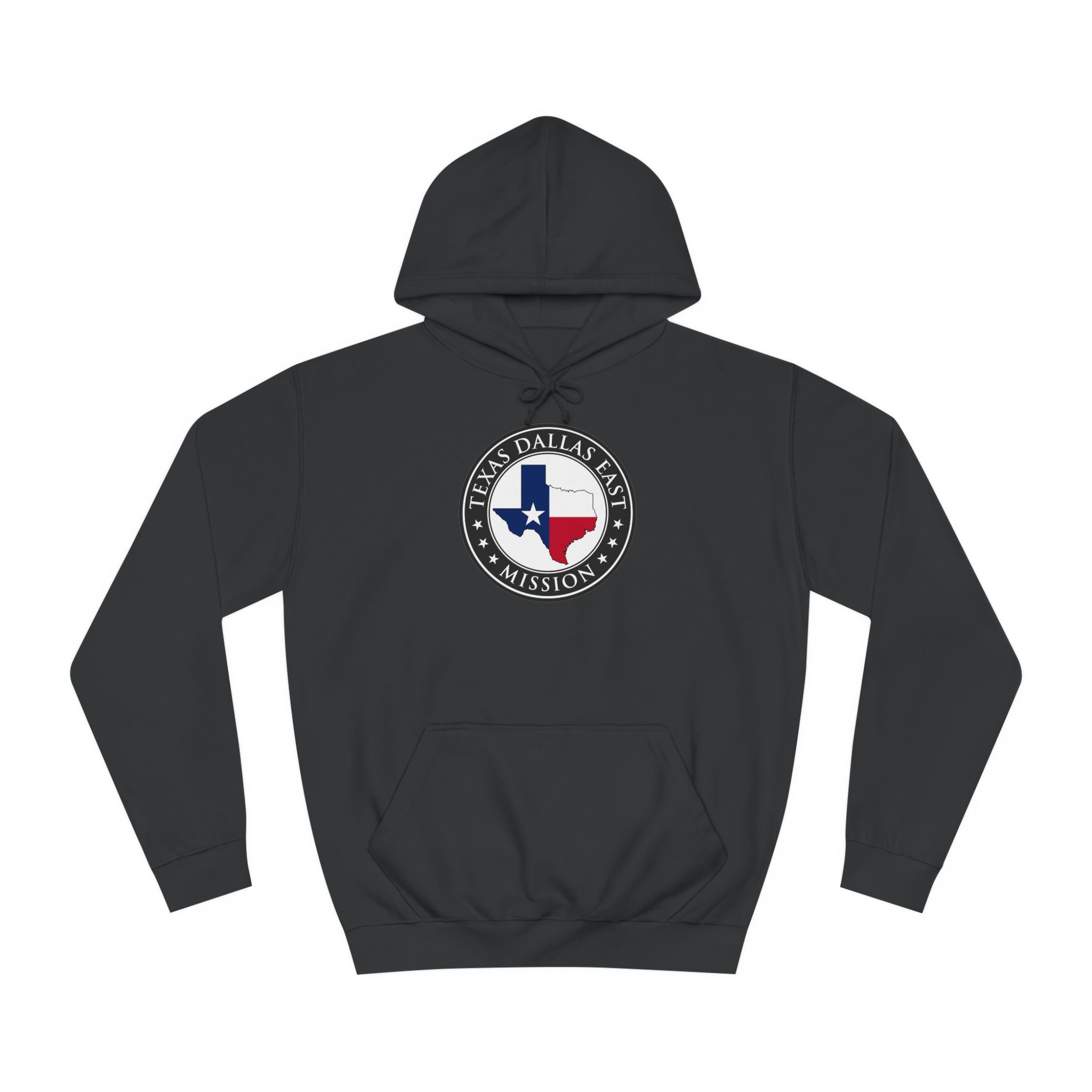 Texas Dallas East Mission State Flag Logo (Black Border) College Hoodie - Mission Wishlist - LDS Missionary Gift Store
