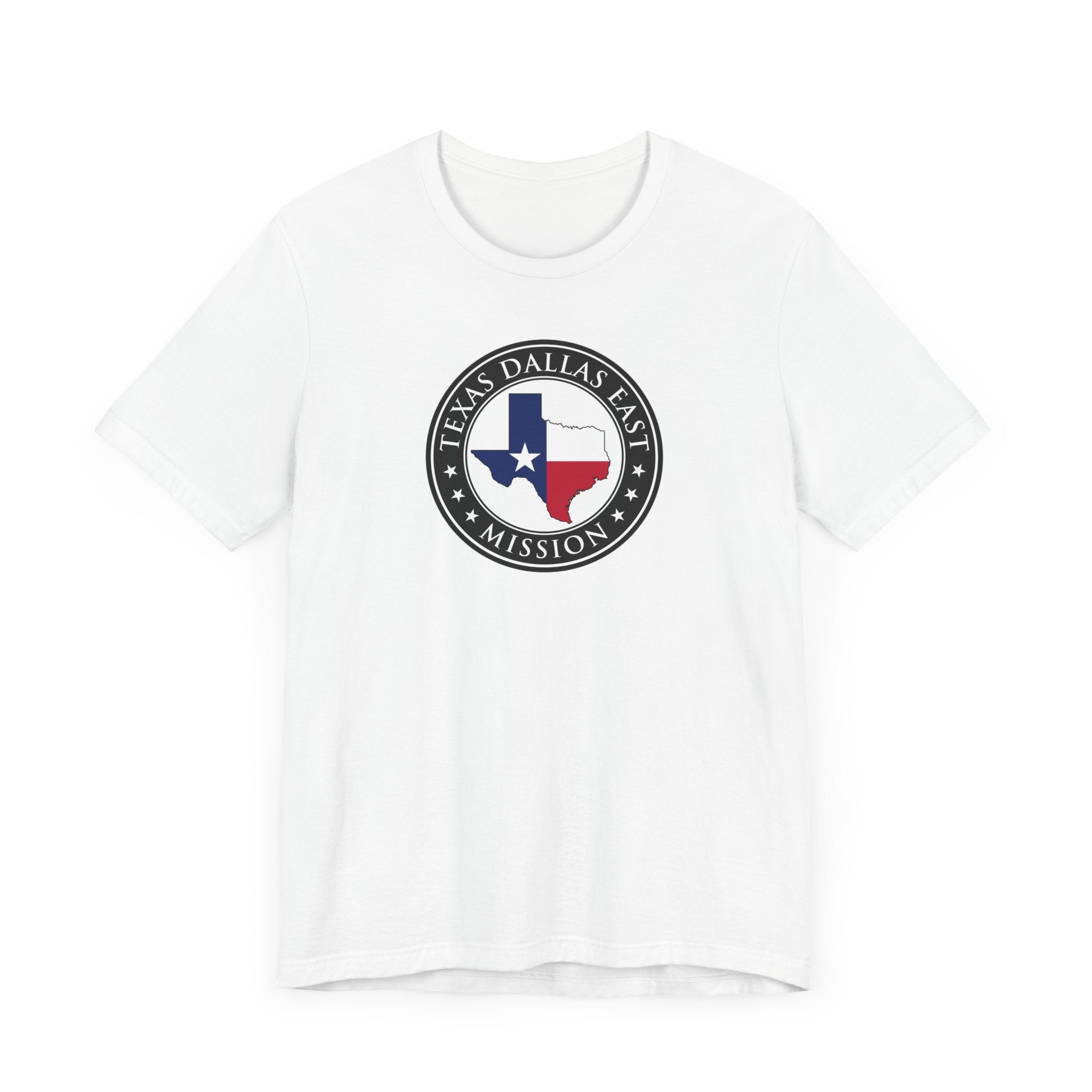 Texas Dallas East Mission State Flag Logo (Black Border) T-shirt - Mission Wishlist - LDS Missionary Gift Store
