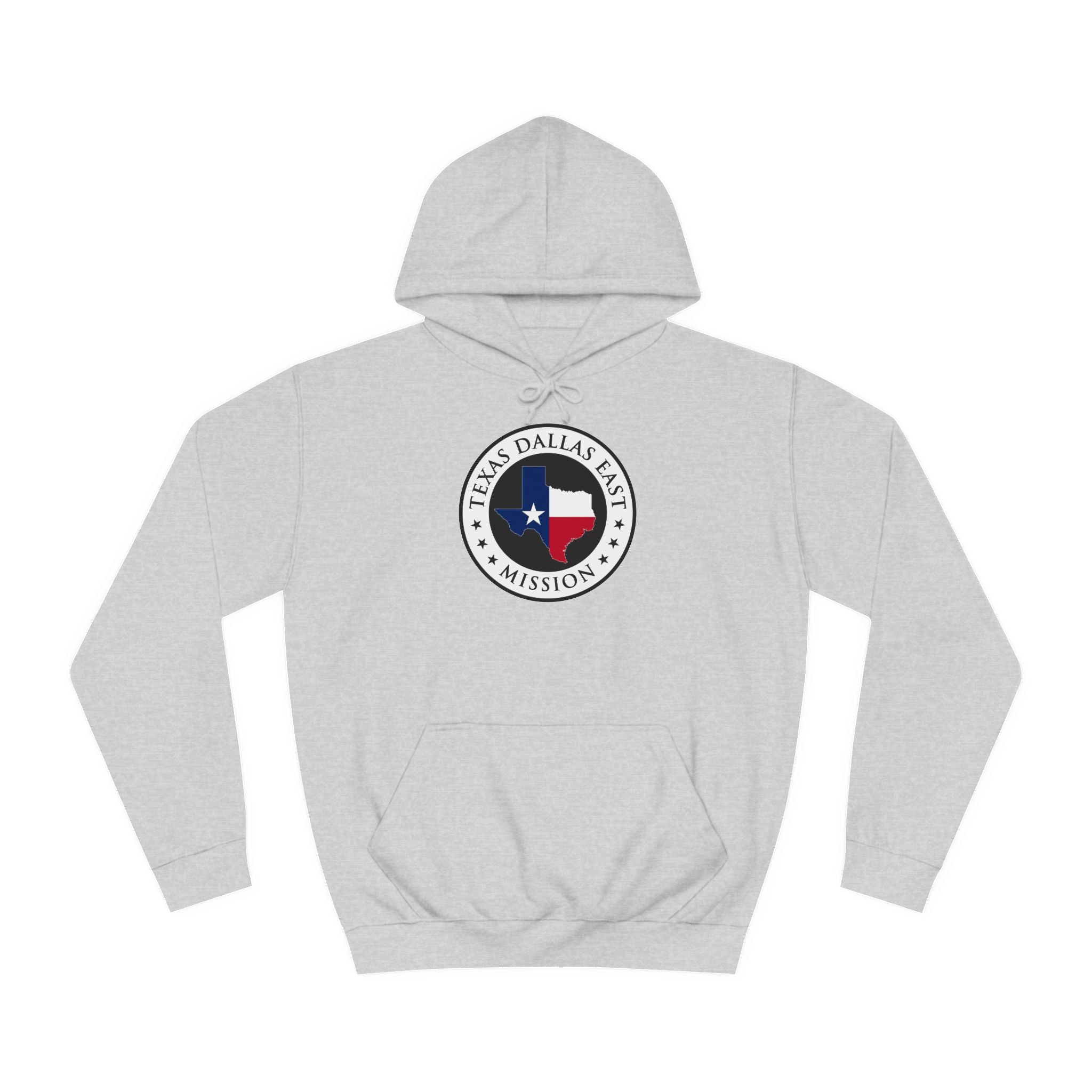 Texas Dallas East Mission State Flag Logo (White Border) College Hoodie - Mission Wishlist - LDS Missionary Gift Store
