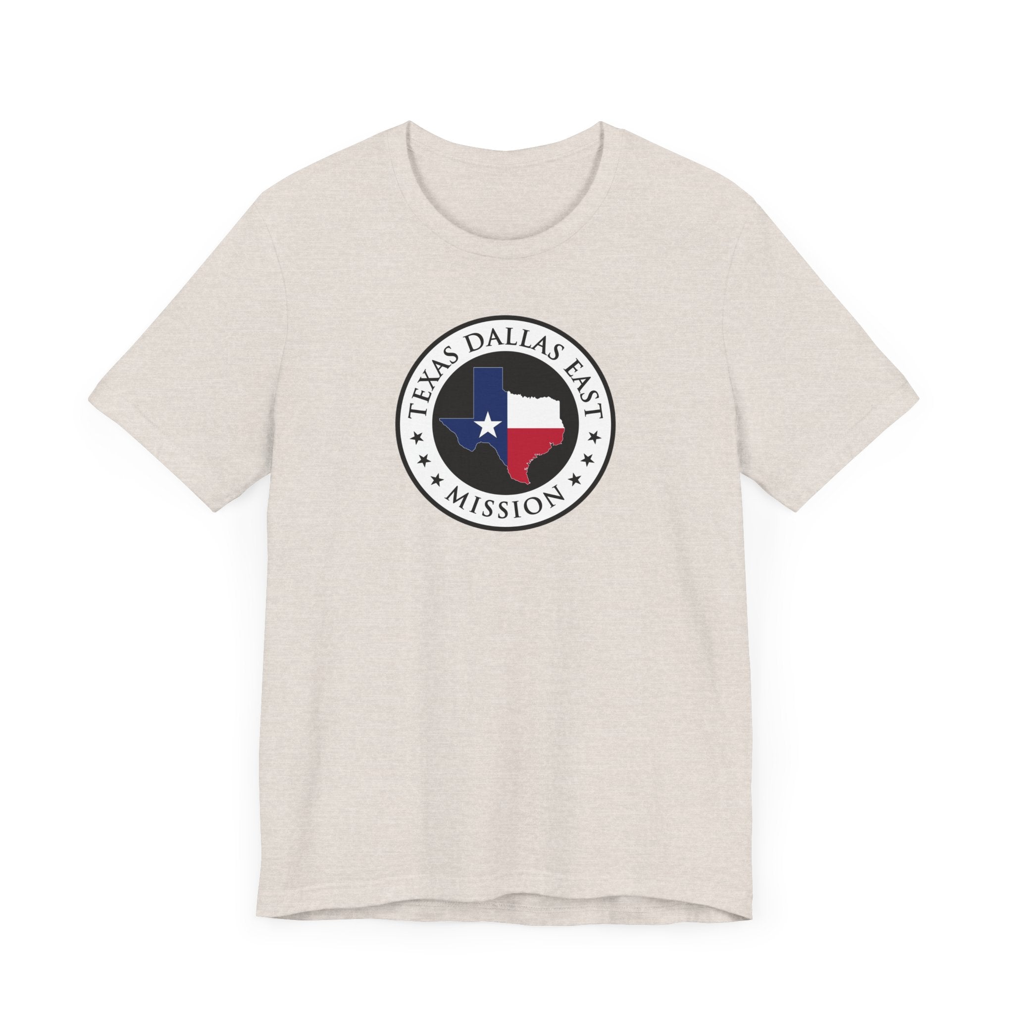 Texas Dallas East Mission State Flag Logo (White Border) T-shirt - Mission Wishlist - LDS Missionary Gift Store