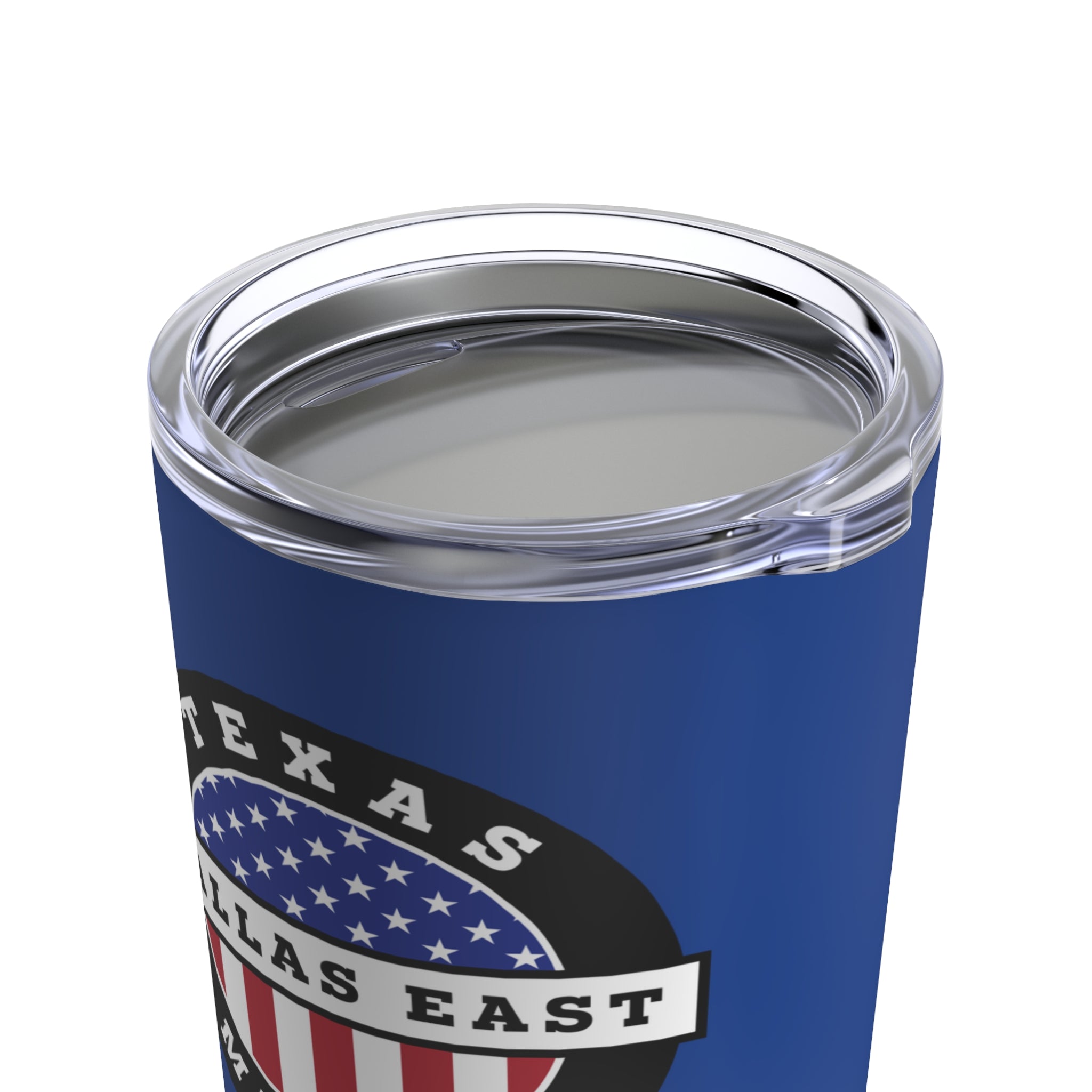 Texas Dallas East Mission USA Flag Logo Tumbler 20oz Blue - Mission Wishlist - LDS Missionary Gift Store