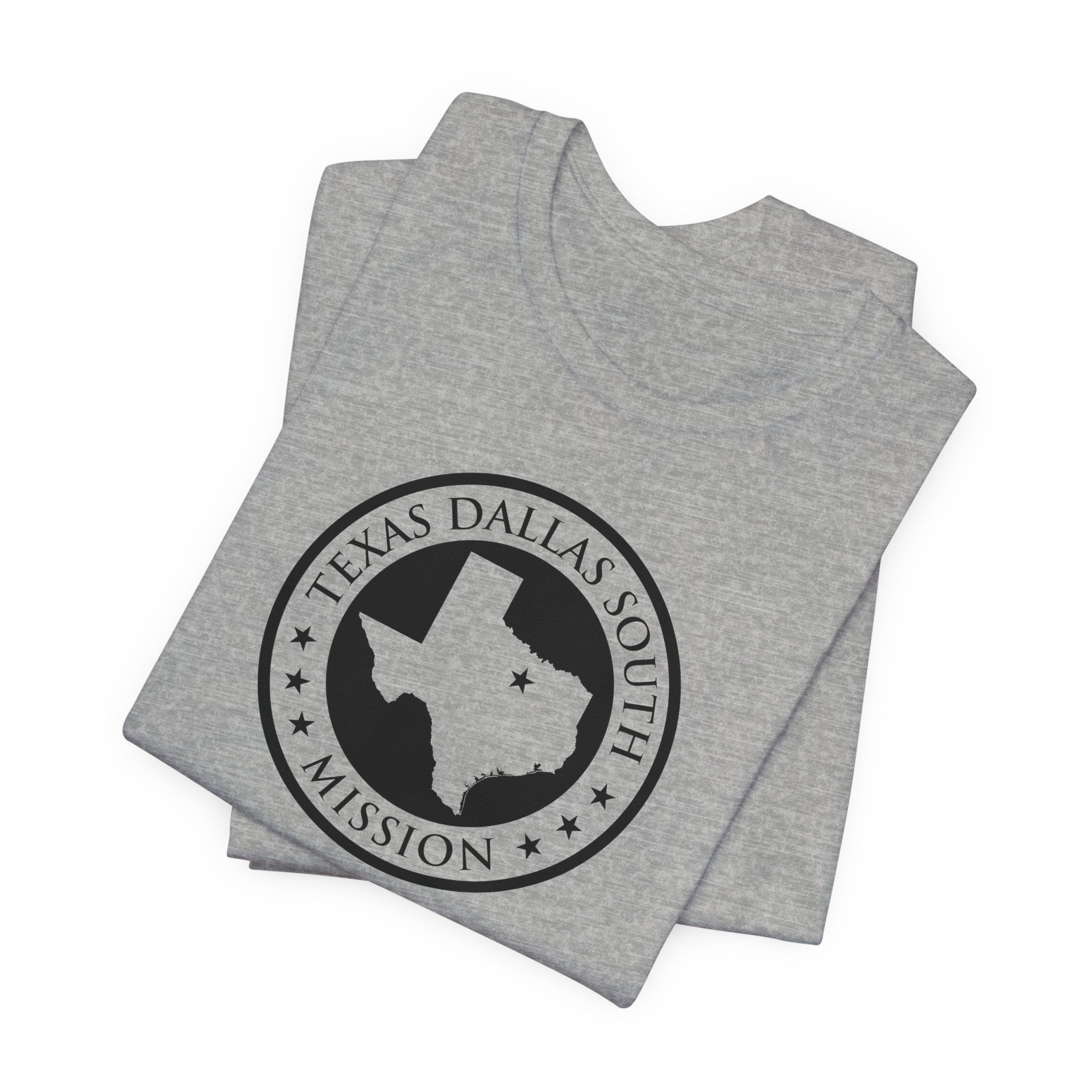 Texas Dallas South Mission Circular Monochrome Logo T-Shirt - Latter-Day Saint LDS Missionary Gift - Book of Mormon