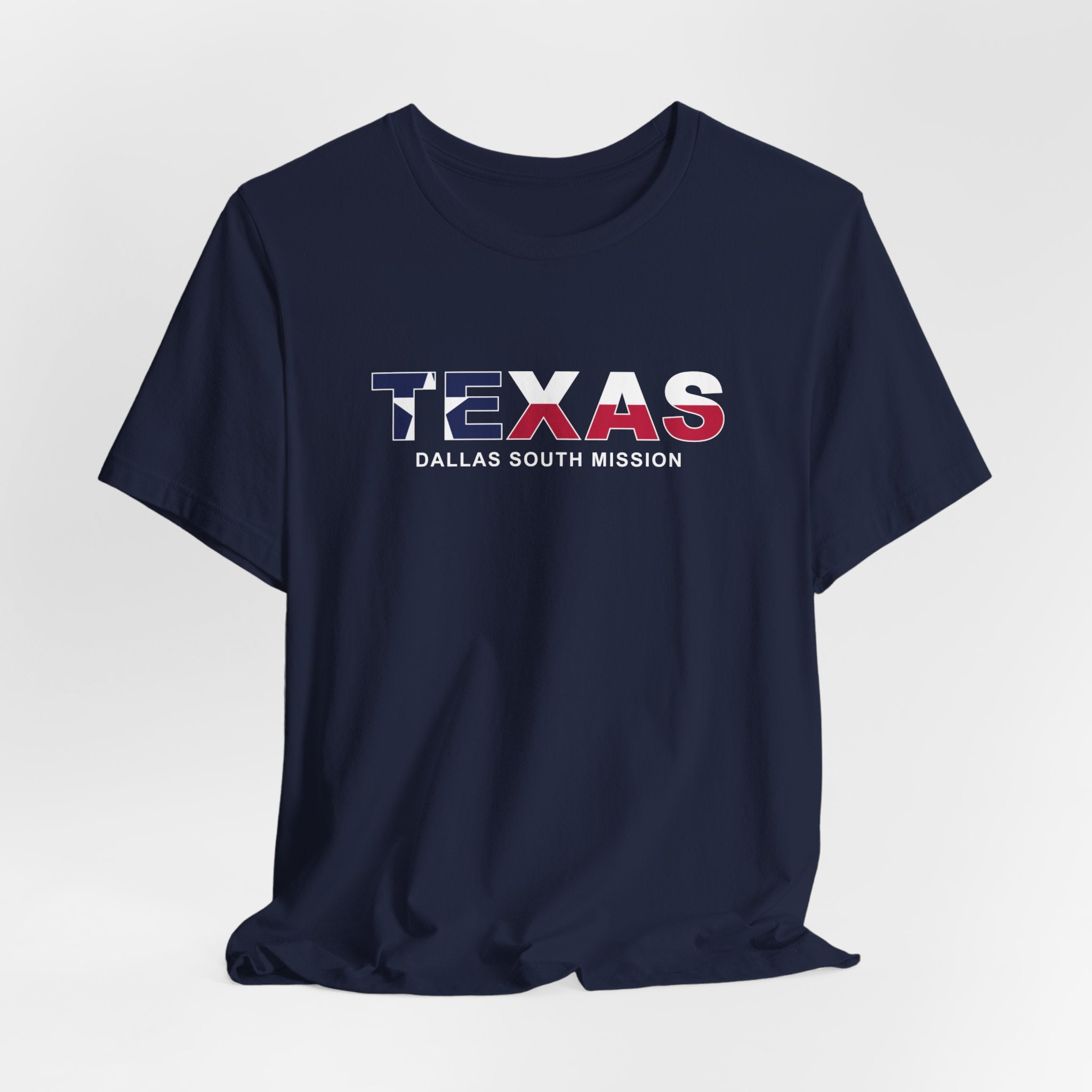 Texas Dallas South Mission Flag Title T-shirt - Mission Wishlist - LDS Missionary Gift Store