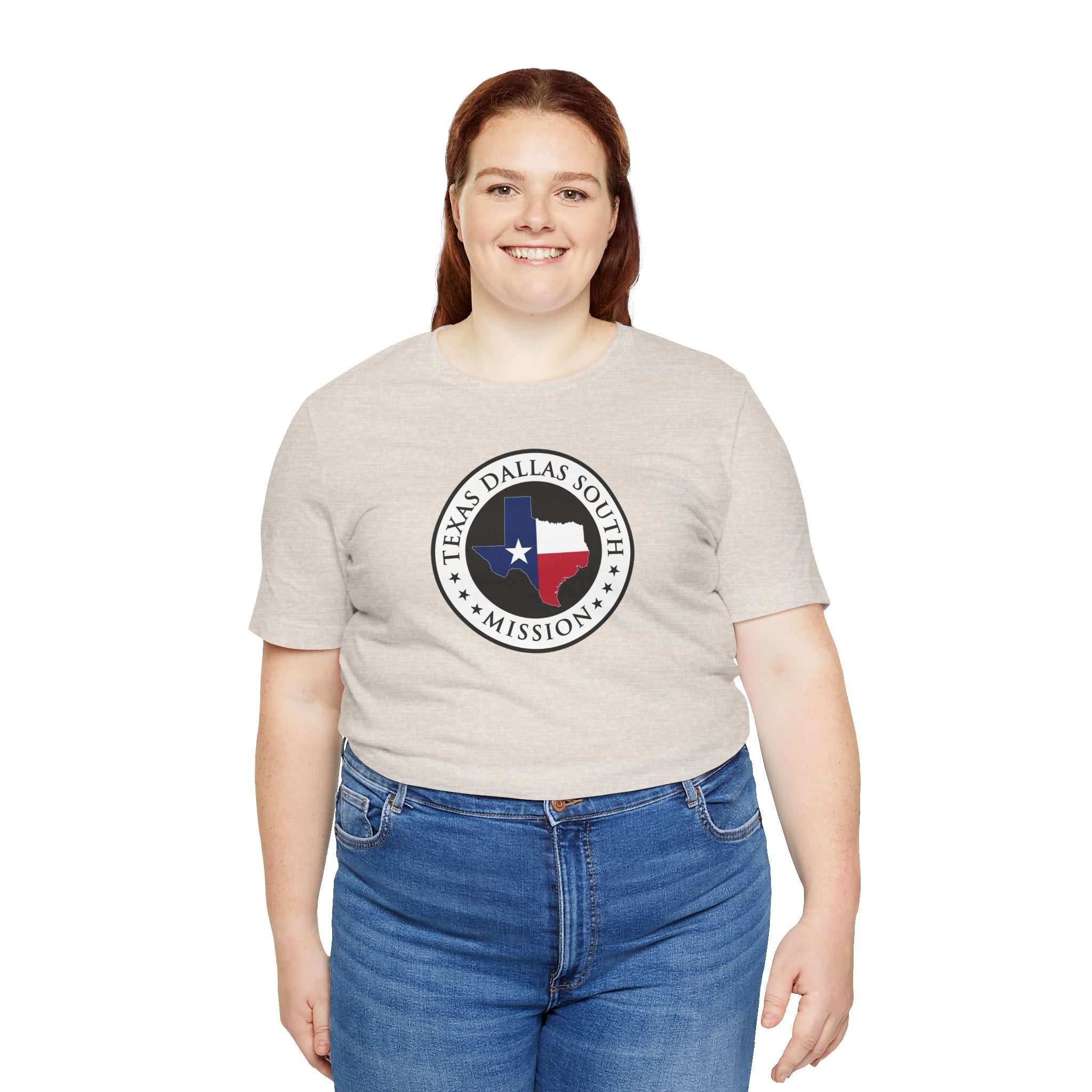 Texas Dallas South Mission State Flag Logo (White Border) T-shirt - Mission Wishlist - LDS Missionary Gift Store