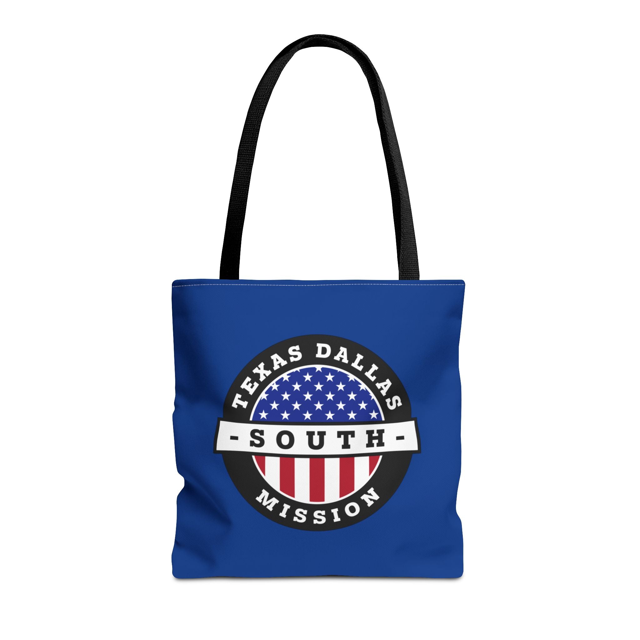 Texas Dallas South Mission USA Flag Logo Tote Bag Blue - Mission Wishlist - LDS Missionary Gift Store