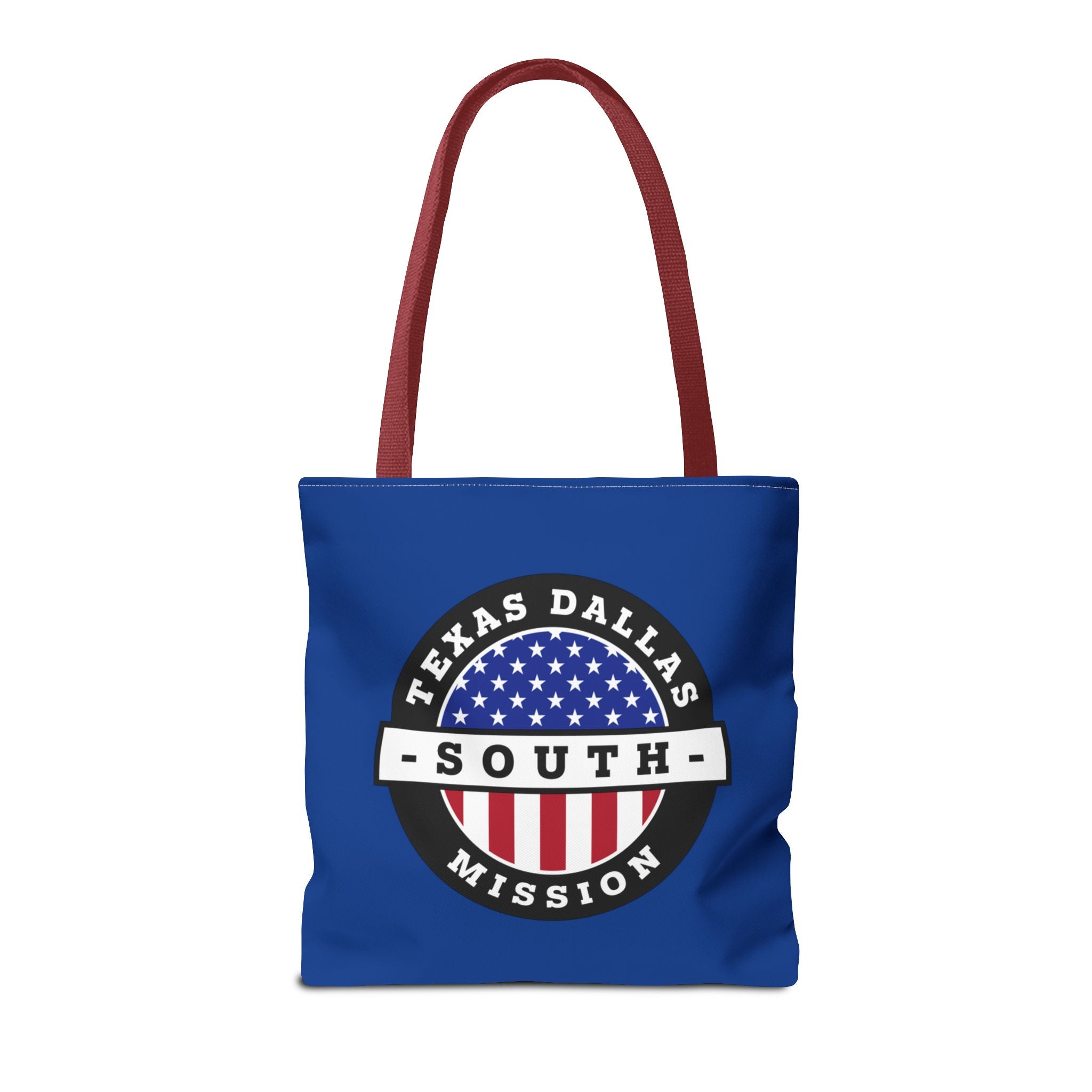Texas Dallas South Mission USA Flag Logo Tote Bag Blue - Mission Wishlist - LDS Missionary Gift Store