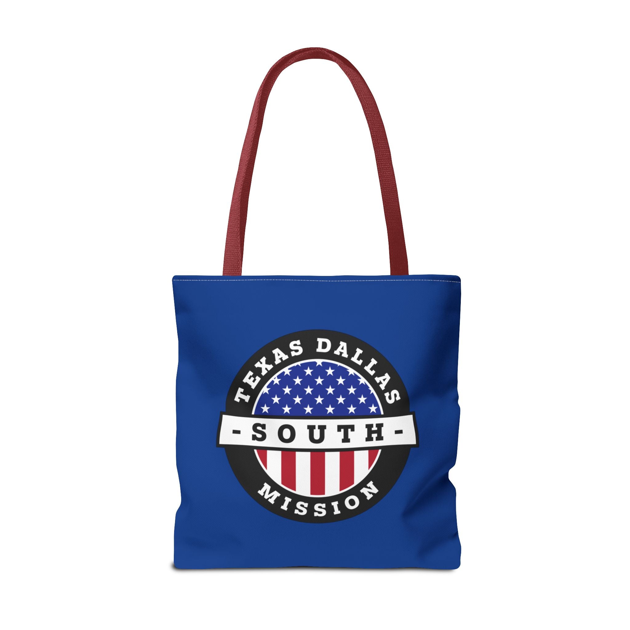 Texas Dallas South Mission USA Flag Logo Tote Bag Blue - Mission Wishlist - LDS Missionary Gift Store