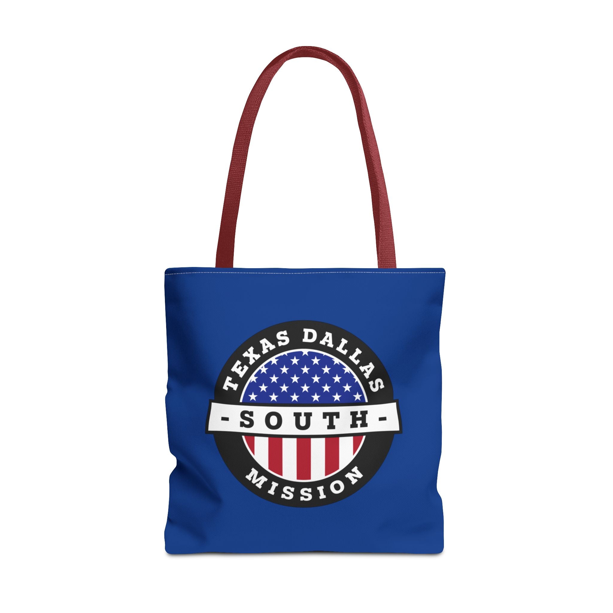 Texas Dallas South Mission USA Flag Logo Tote Bag Blue - Mission Wishlist - LDS Missionary Gift Store