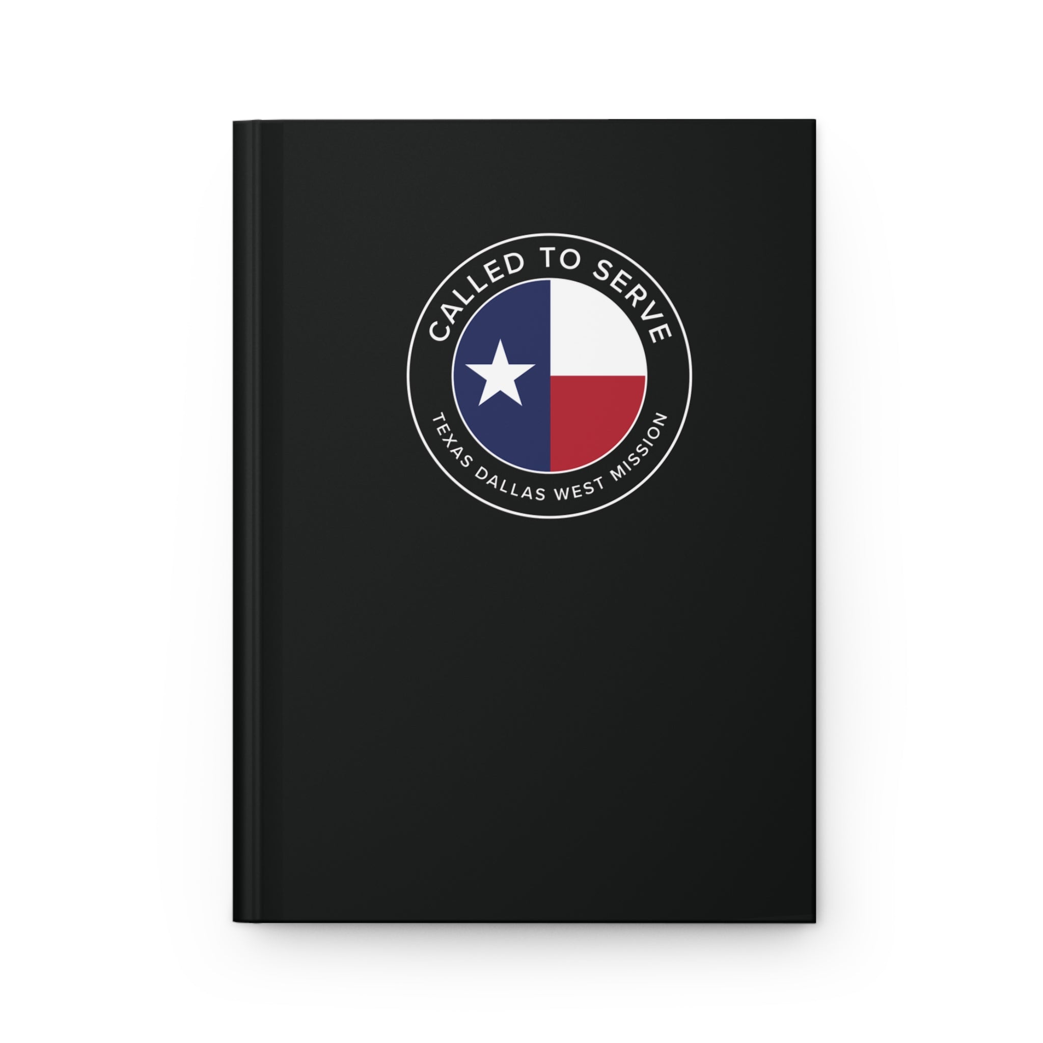 Texas Dallas West Mission Circle Flag Called to Serve Black Hardcover Journal Matte - Mission Wishlist - LDS Missionary Gift Store