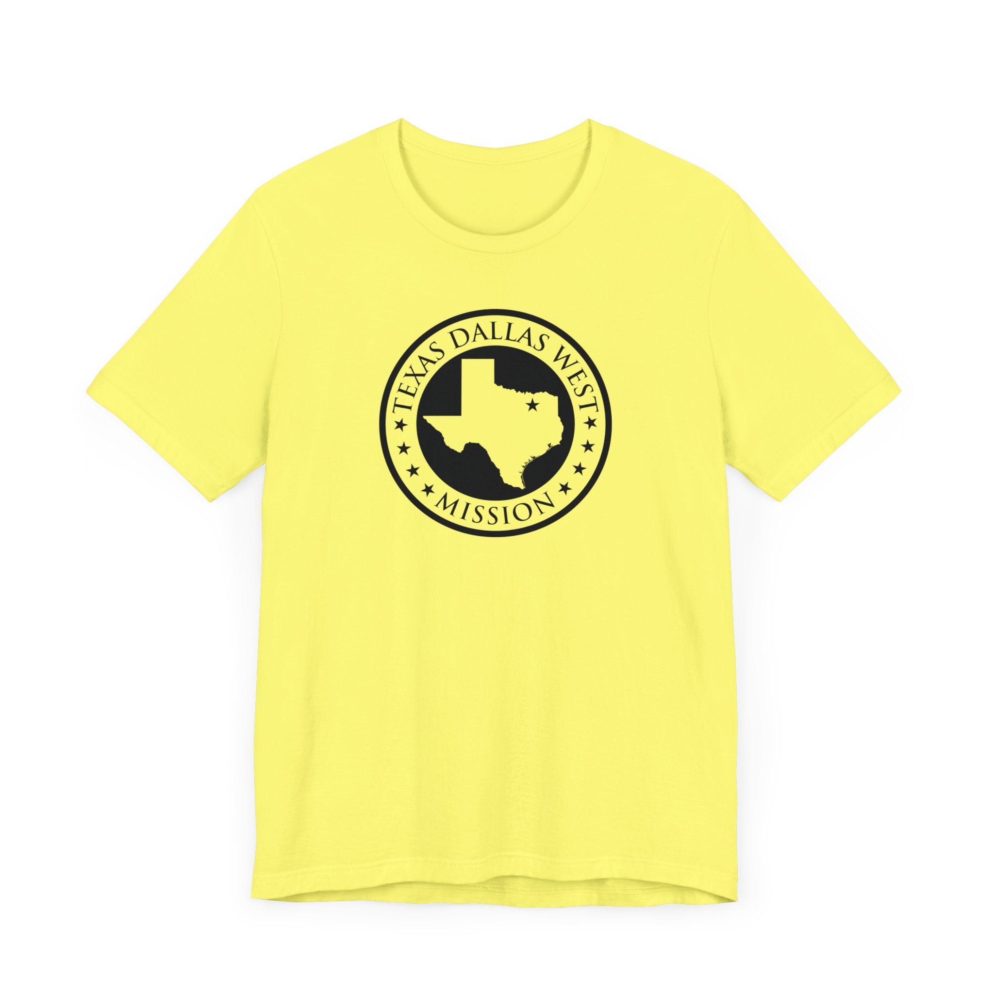 Texas Dallas West Mission Circular Monochrome Logo T-Shirt - Mission Wishlist - LDS Missionary Gift Store