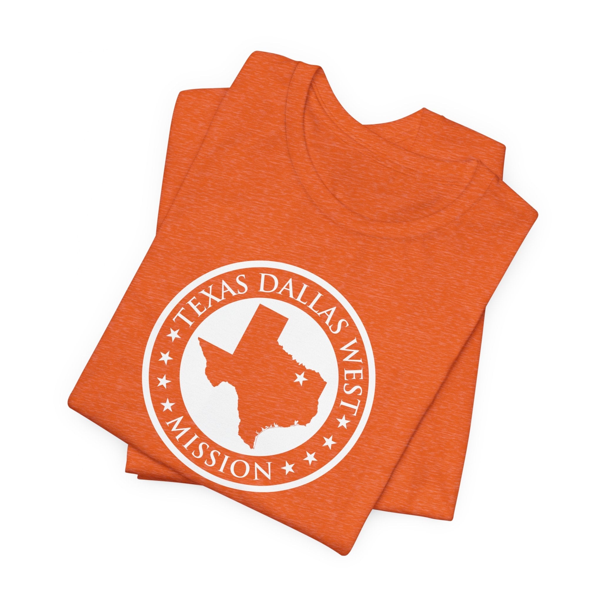 Texas Dallas West Mission Circular Monochrome Logo T-Shirt - Mission Wishlist - LDS Missionary Gift Store