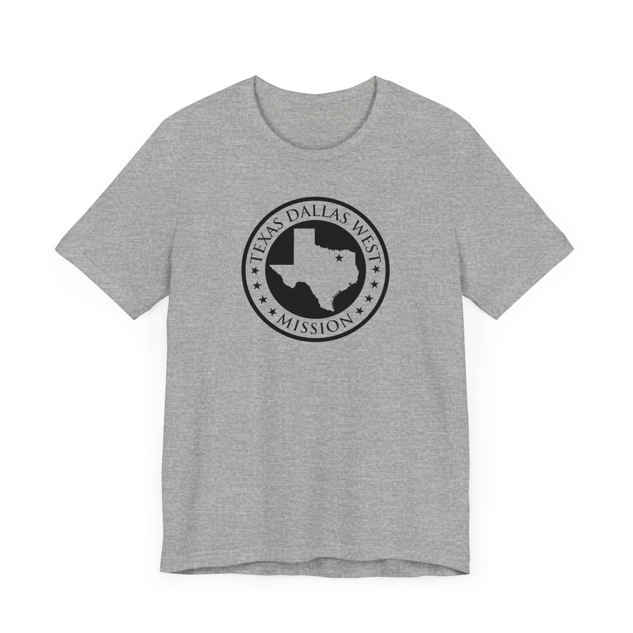 Texas Dallas West Mission Circular Monochrome Logo T-Shirt - Mission Wishlist - LDS Missionary Gift Store