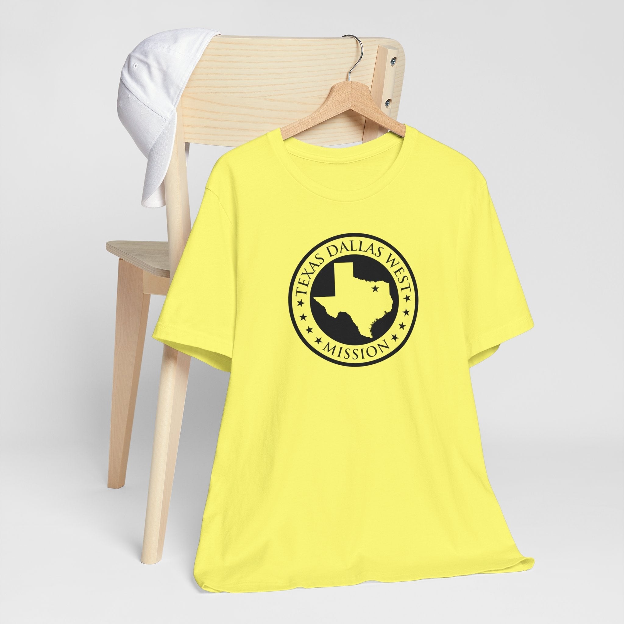 Texas Dallas West Mission Circular Monochrome Logo T-Shirt - Mission Wishlist - LDS Missionary Gift Store