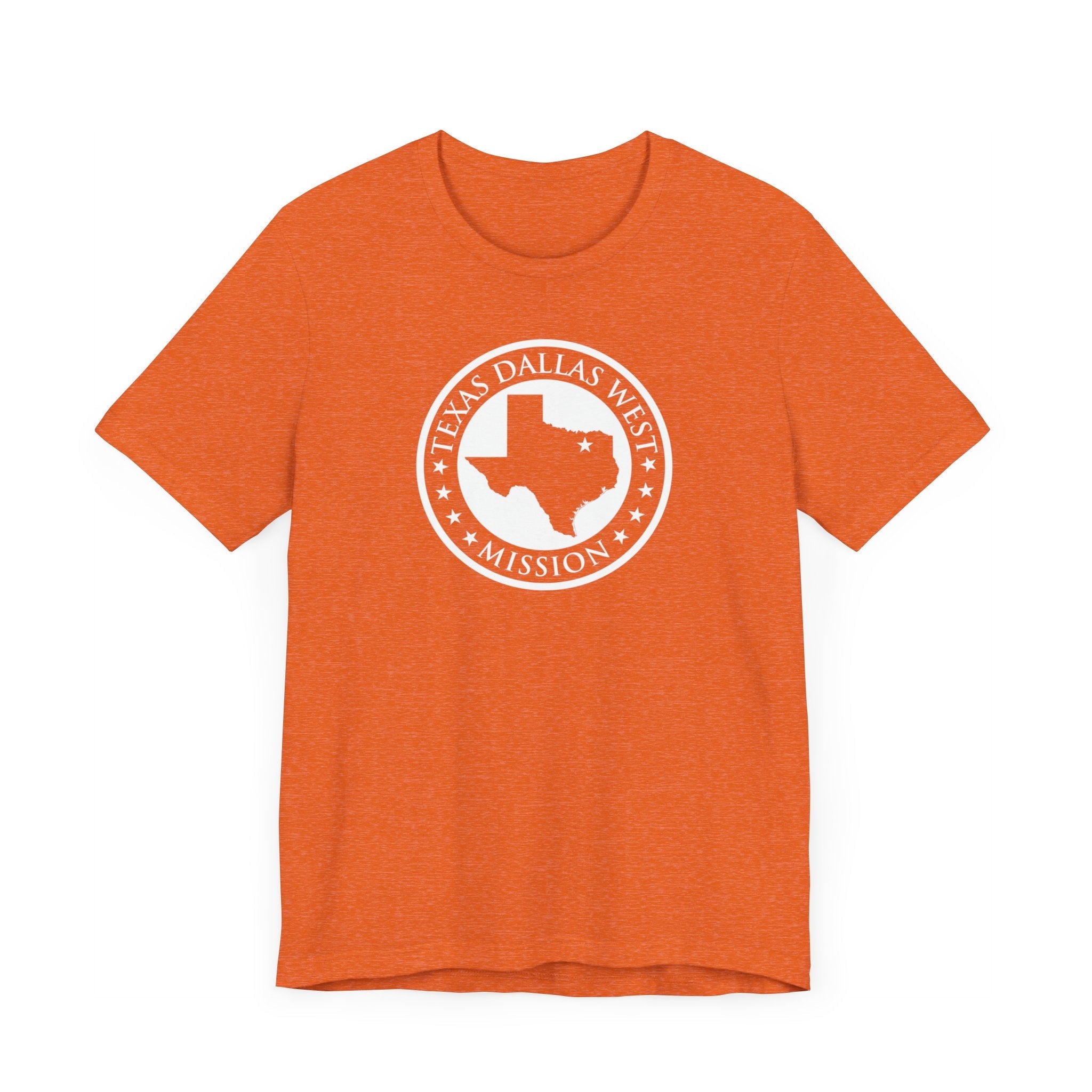 Texas Dallas West Mission Circular Monochrome Logo T-Shirt - Mission Wishlist - LDS Missionary Gift Store