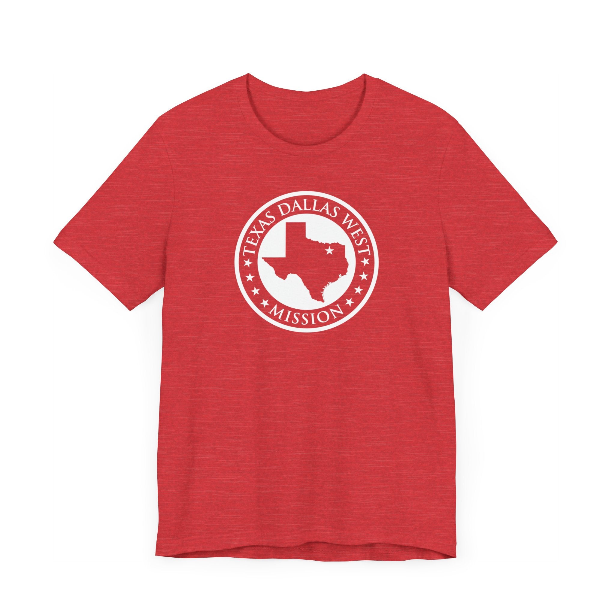 Texas Dallas West Mission Circular Monochrome Logo T-Shirt - Mission Wishlist - LDS Missionary Gift Store
