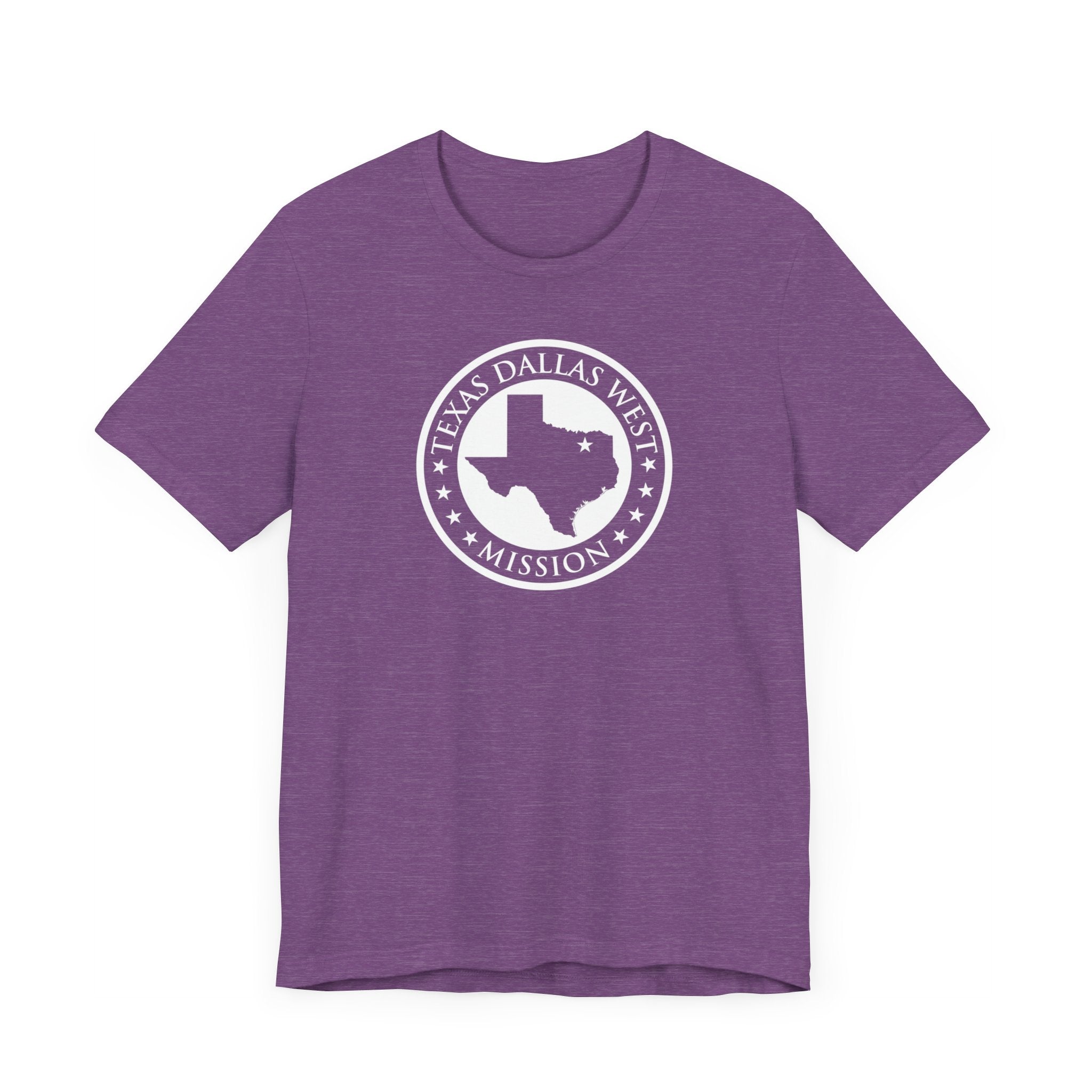 Texas Dallas West Mission Circular Monochrome Logo T-Shirt - Mission Wishlist - LDS Missionary Gift Store