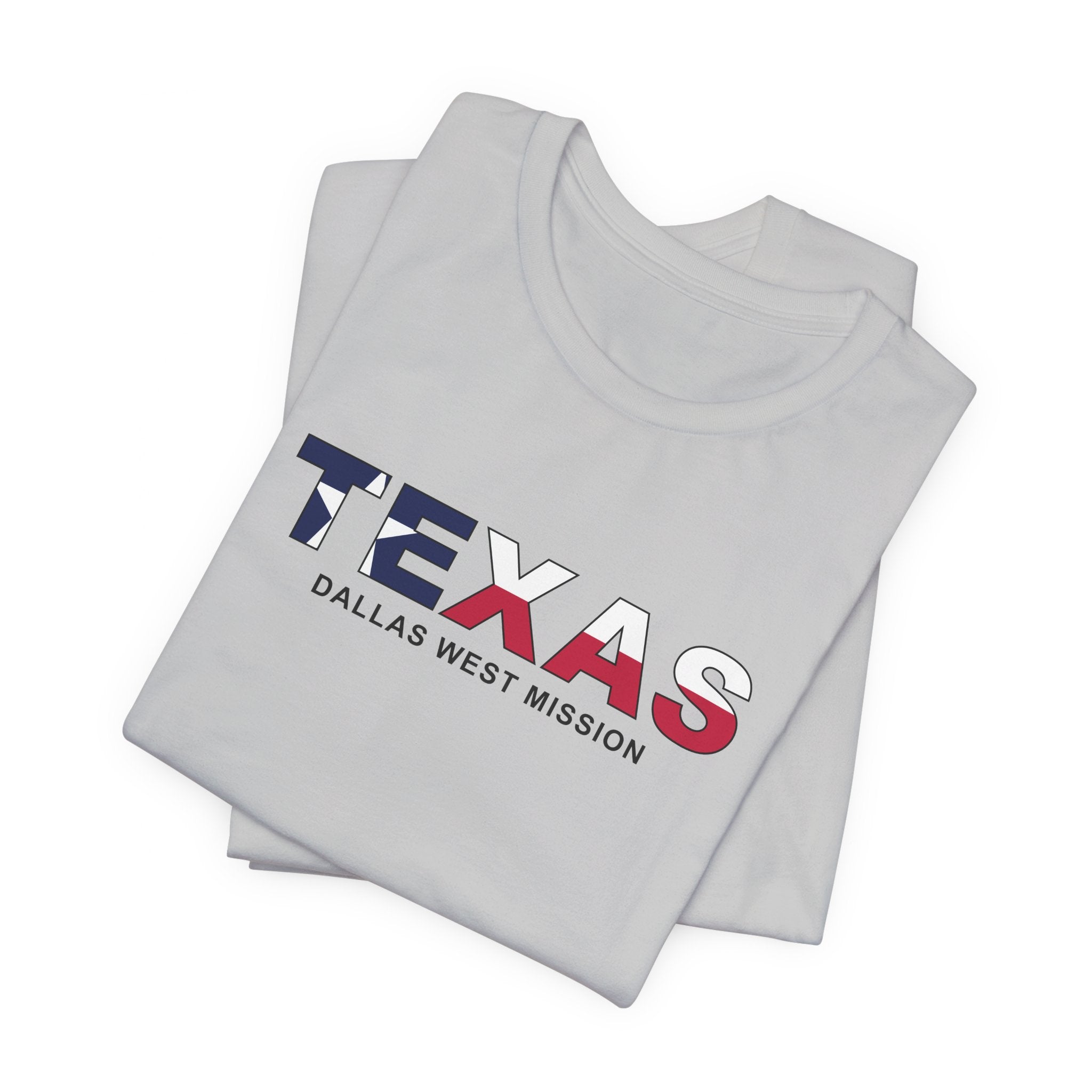 Texas Dallas West Mission Flag Title T-shirt - Mission Wishlist - LDS Missionary Gift Store