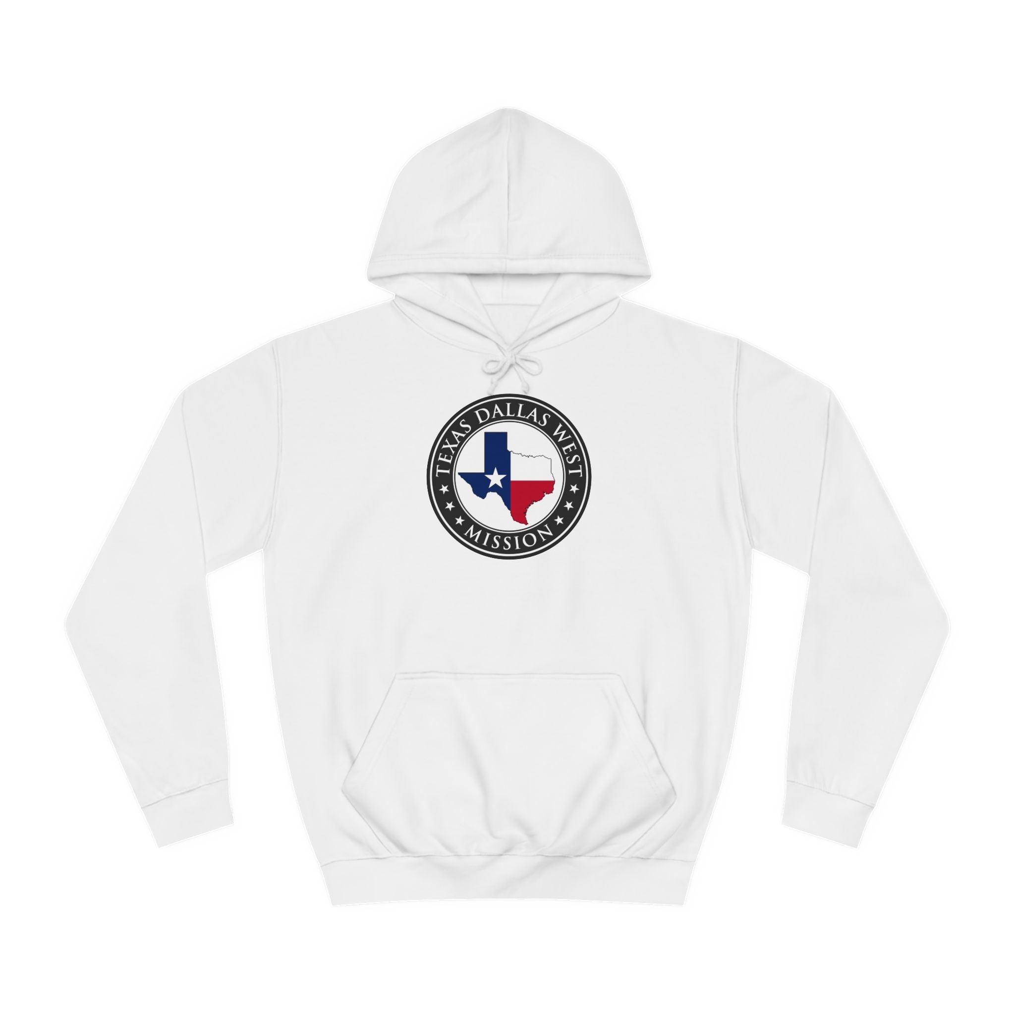 Texas Dallas West Mission State Flag Logo (Black Border) College Hoodie - Mission Wishlist - LDS Missionary Gift Store