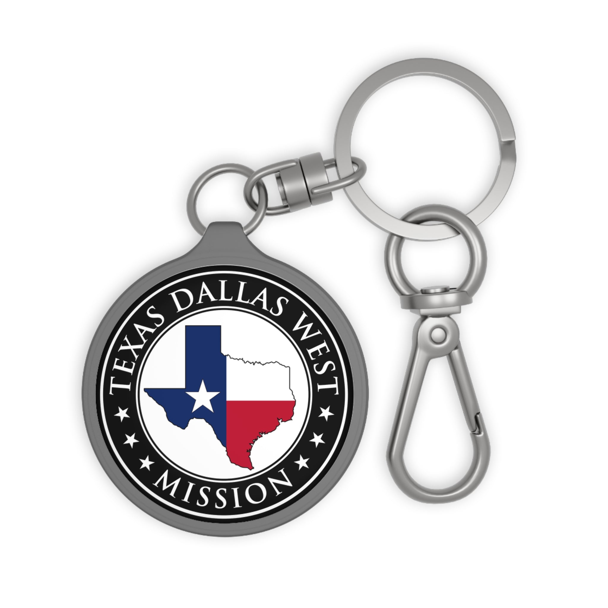 Texas Dallas West Mission State Flag Logo Key Tag - Mission Wishlist - LDS Missionary Gift Store