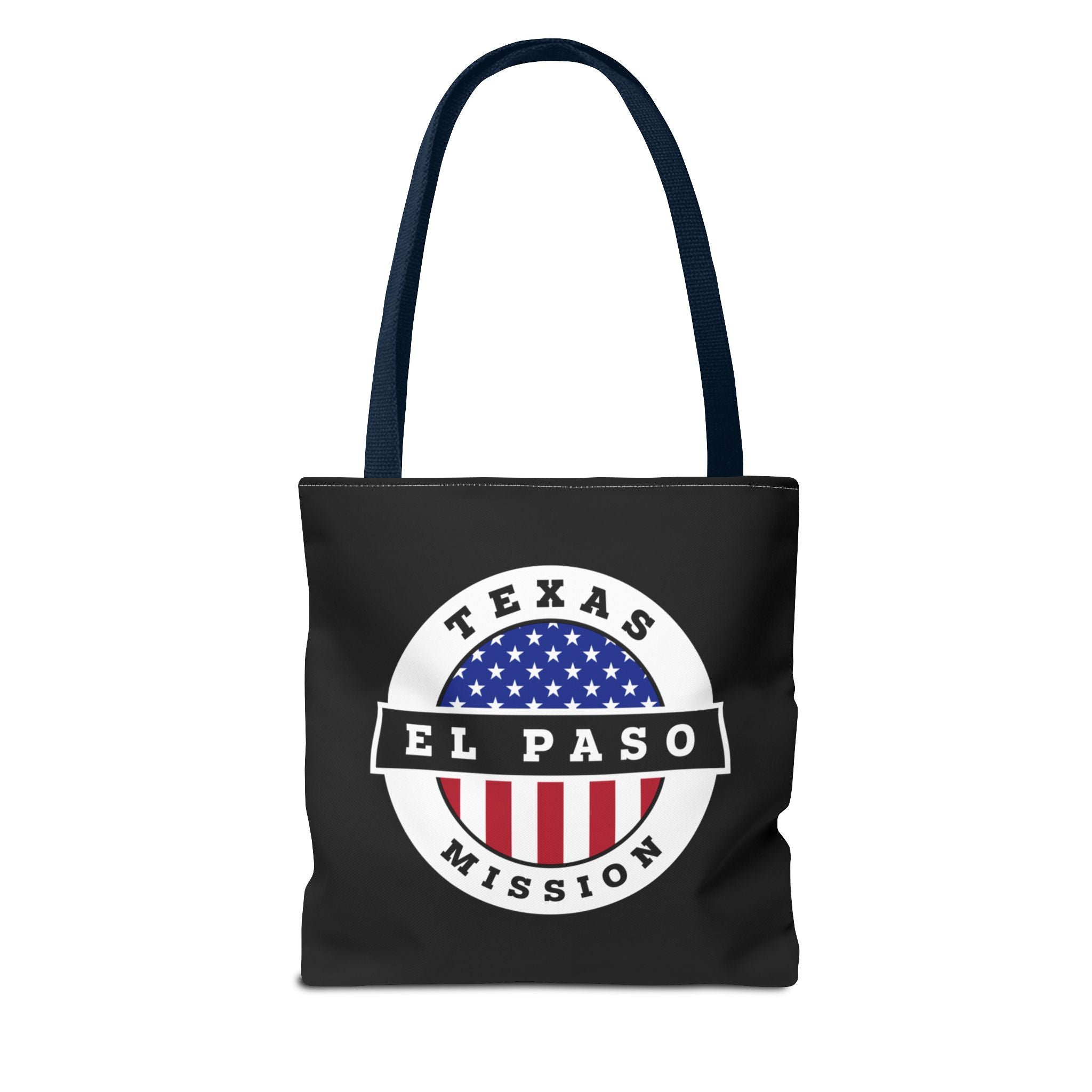Texas El Paso Mission USA Flag Logo Tote Bag Black - Latter-Day Saint LDS Missionary Gift - Book of Mormon