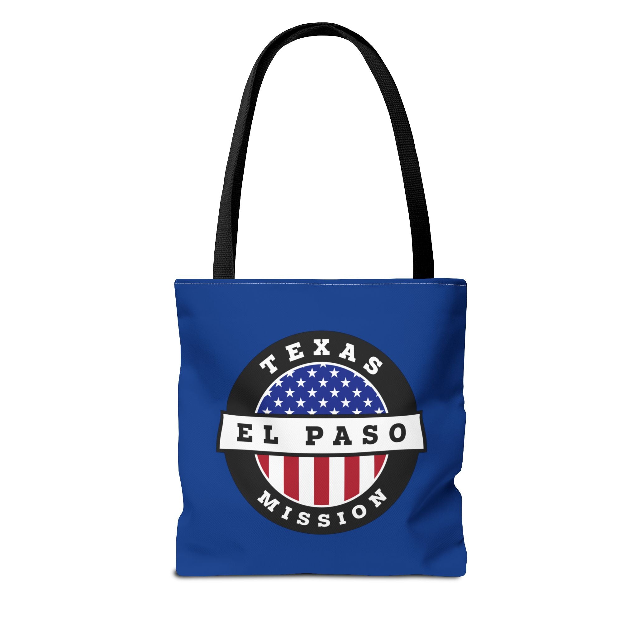Texas El Paso Mission USA Flag Logo Tote Bag Blue - Latter-Day Saint LDS Missionary Gift - Book of Mormon