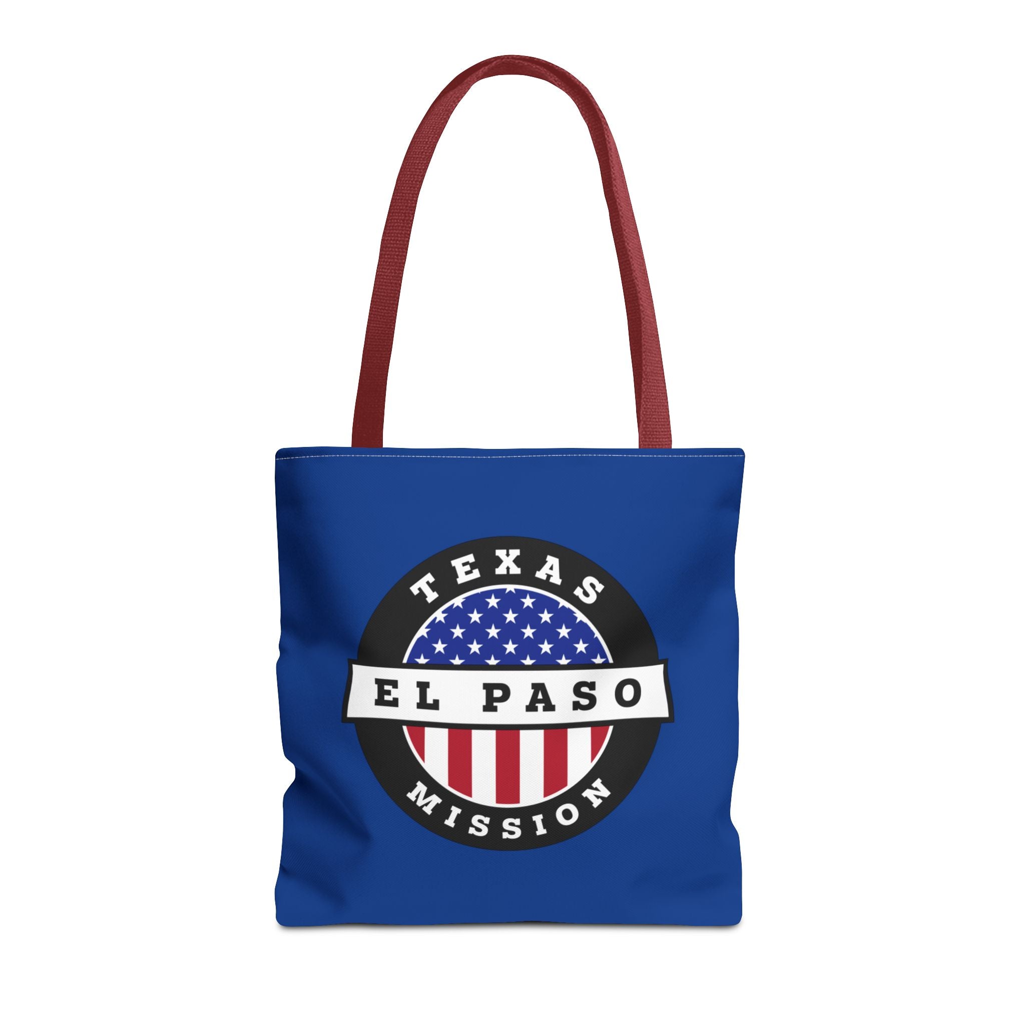 Texas El Paso Mission USA Flag Logo Tote Bag Blue - Latter-Day Saint LDS Missionary Gift - Book of Mormon