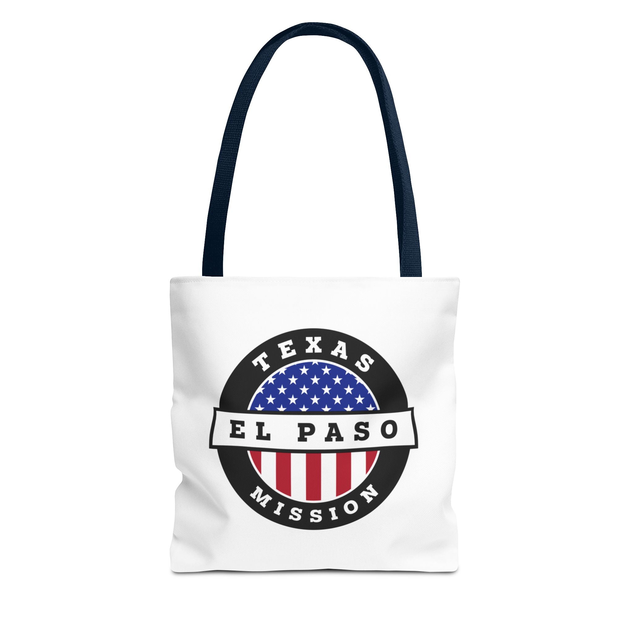 Texas El Paso Mission USA Flag Logo Tote Bag White - Mission Wishlist - LDS Missionary Gift Store