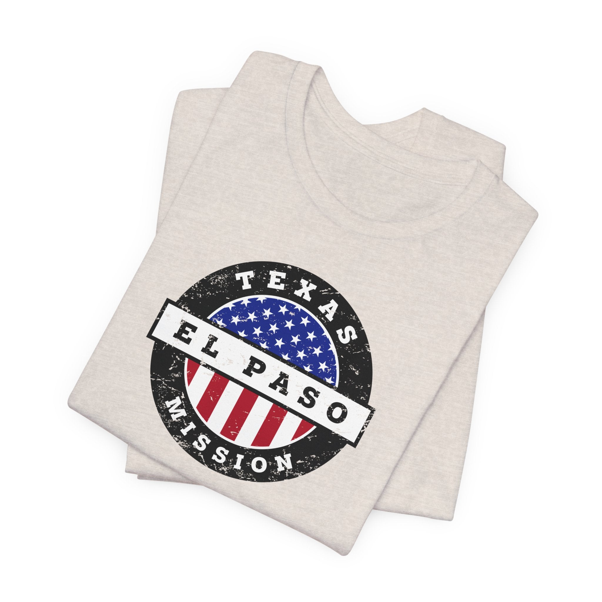 Texas El Paso Mission Vintage Circular USA Flag T-Shirt - Mission Wishlist - LDS Missionary Gift Store