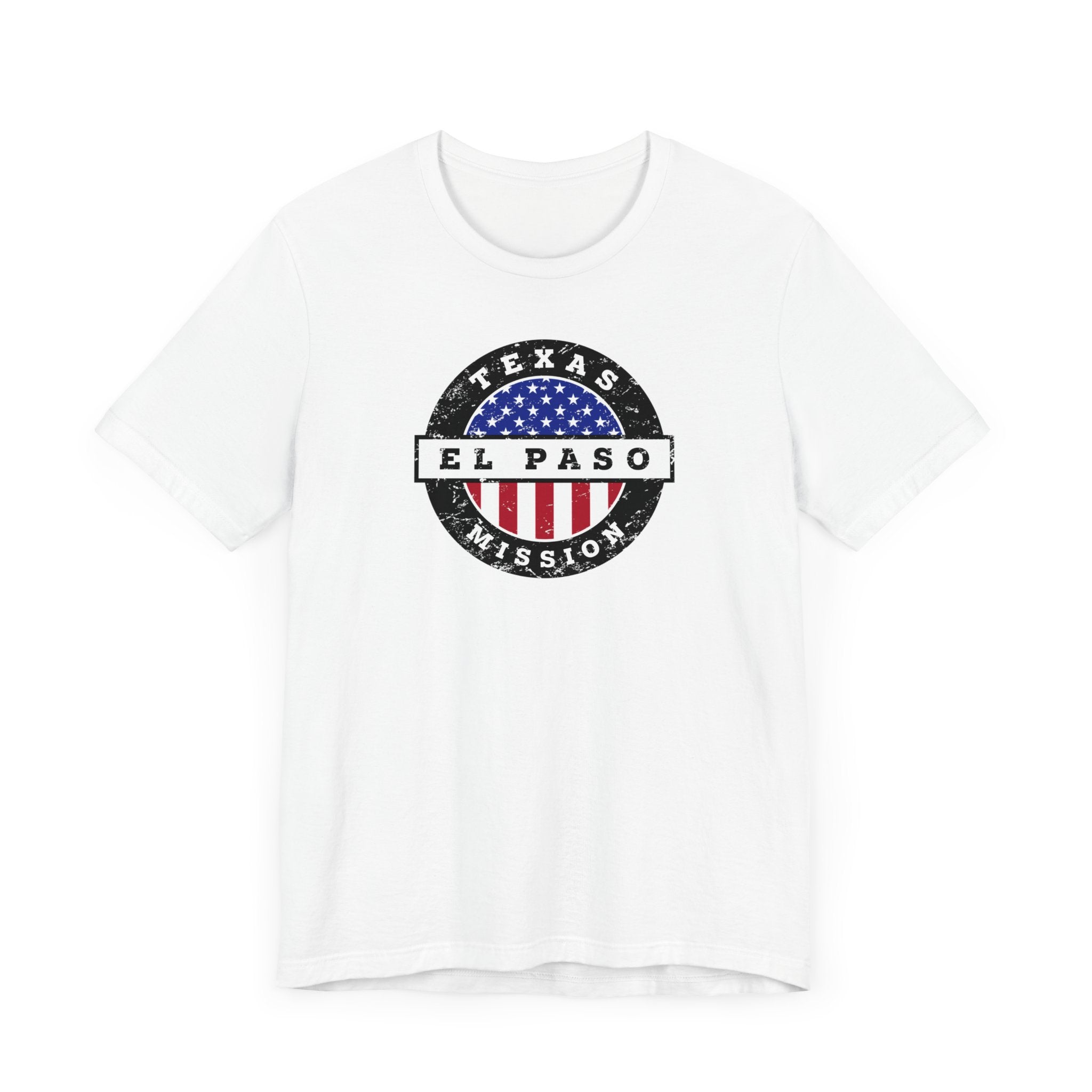 Texas El Paso Mission Vintage Circular USA Flag T-Shirt - Mission Wishlist - LDS Missionary Gift Store