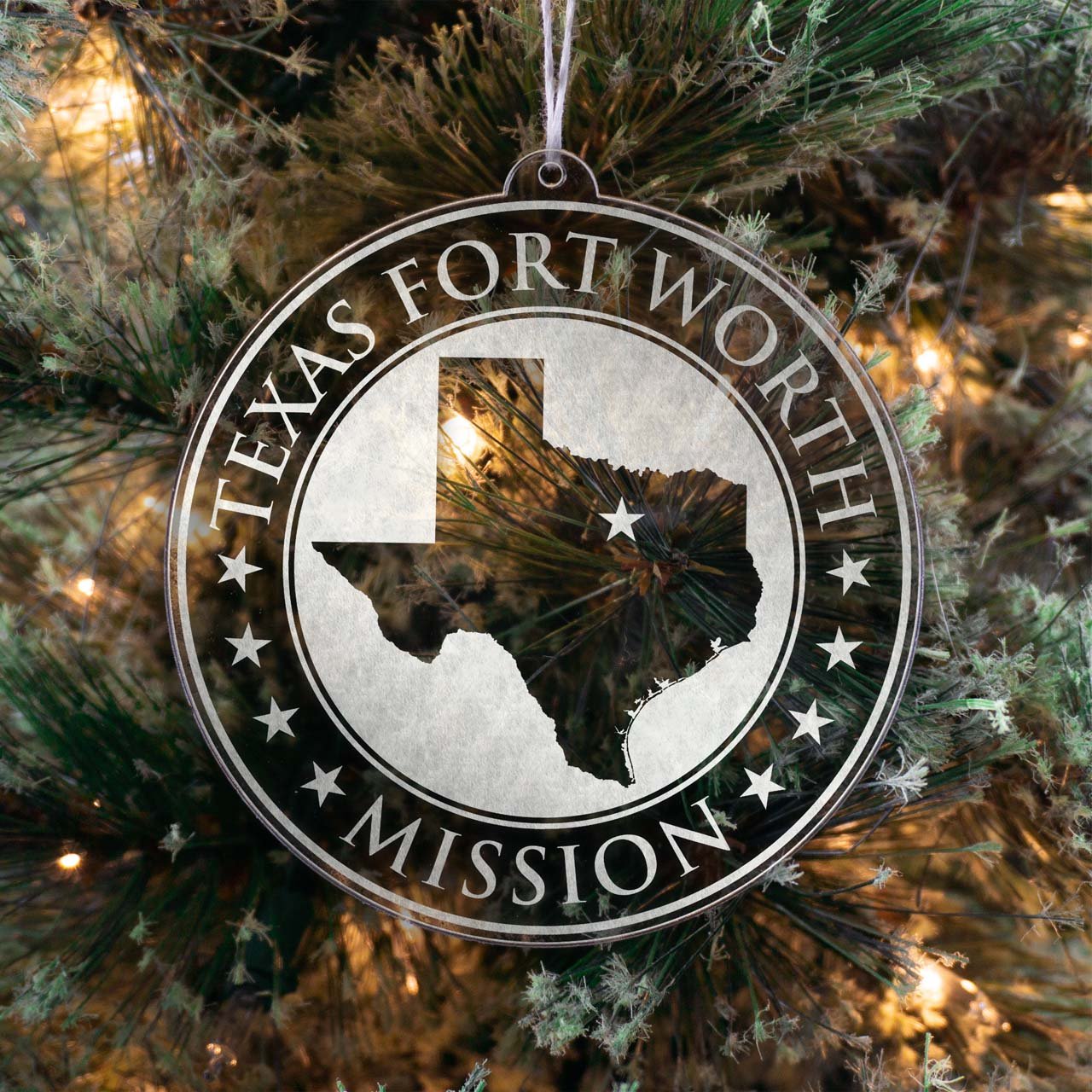 Texas Fort Worth Mission Christmas Ornament - Latter-Day Saint LDS Missionary Gift - Book of Mormon
