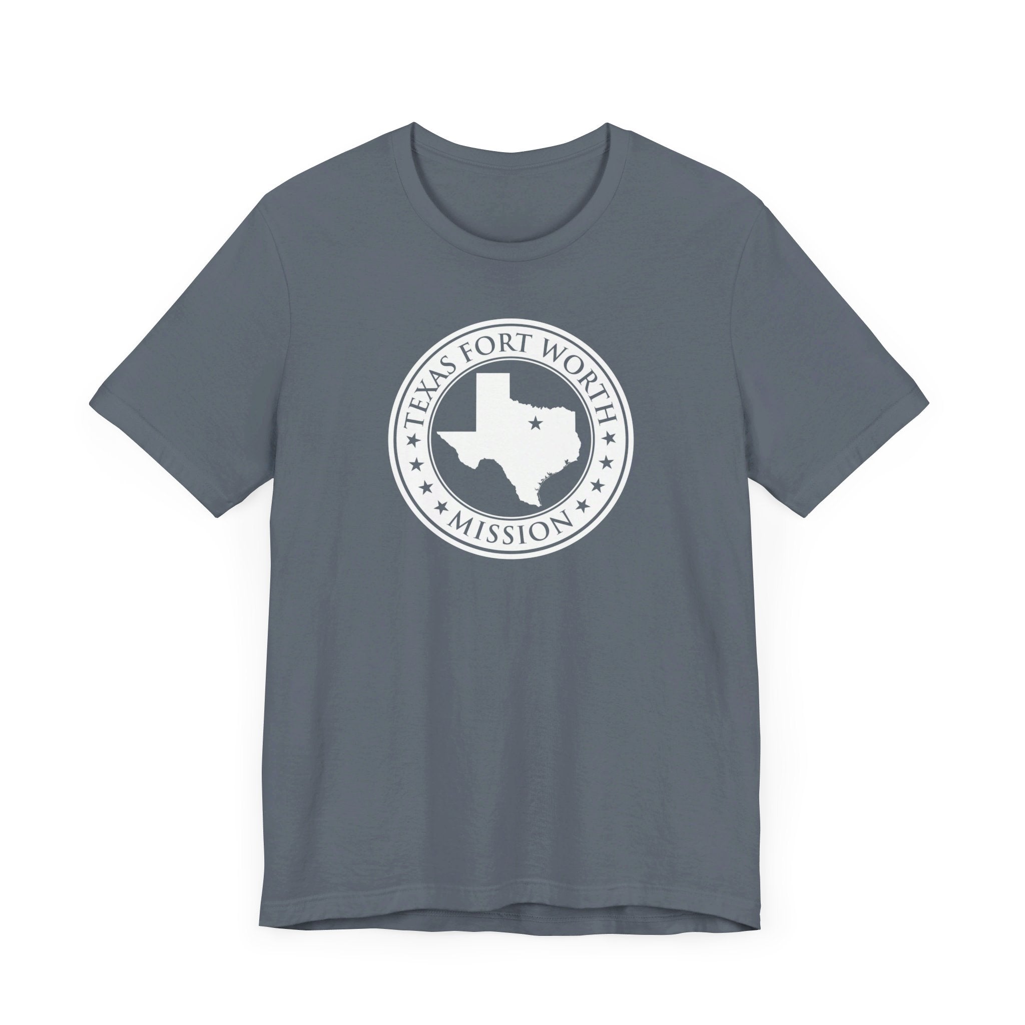 Texas Fort Worth Mission Circular Monochrome Logo T-Shirt - Mission Wishlist - LDS Missionary Gift Store
