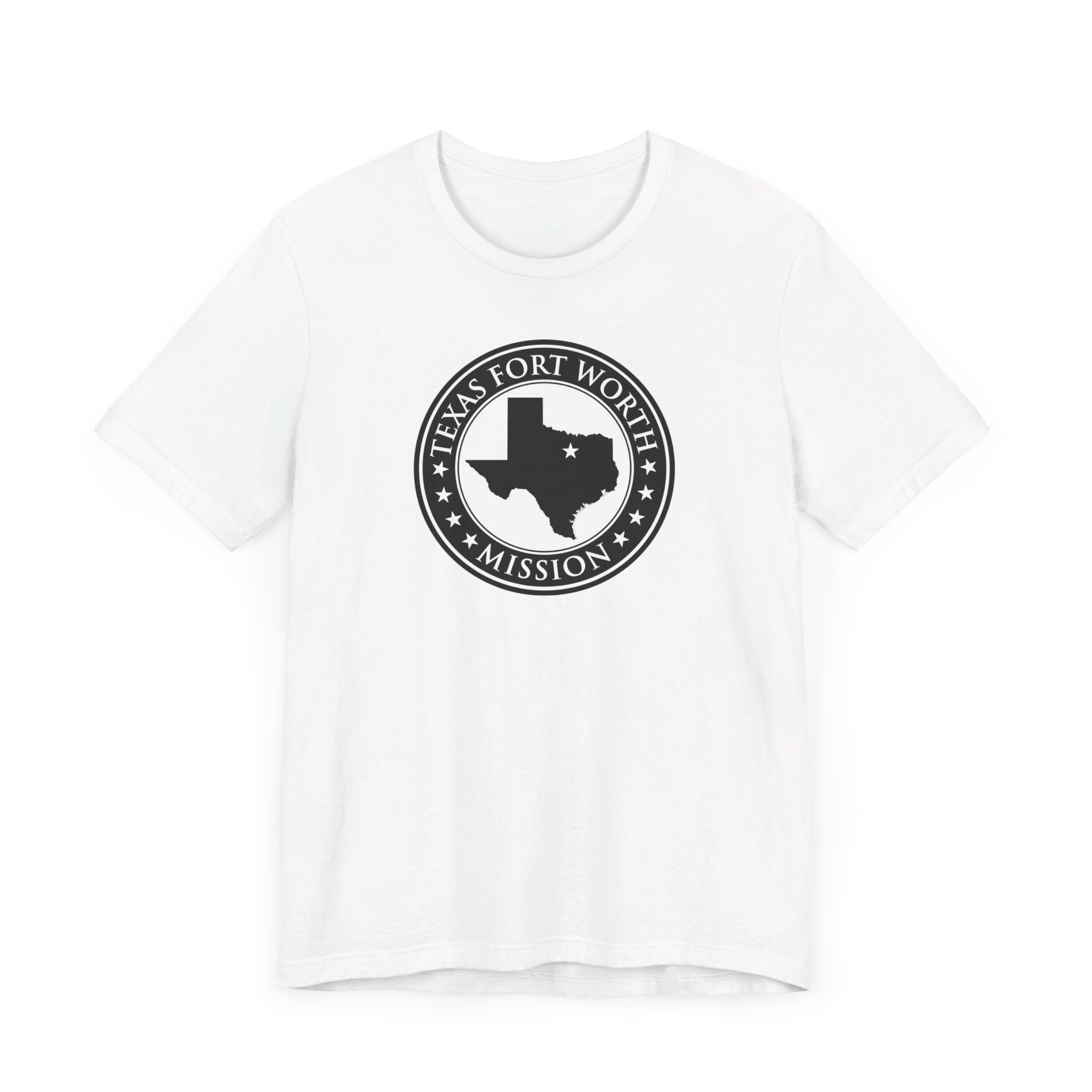 Texas Fort Worth Mission Circular Monochrome Logo T-Shirt - Mission Wishlist - LDS Missionary Gift Store