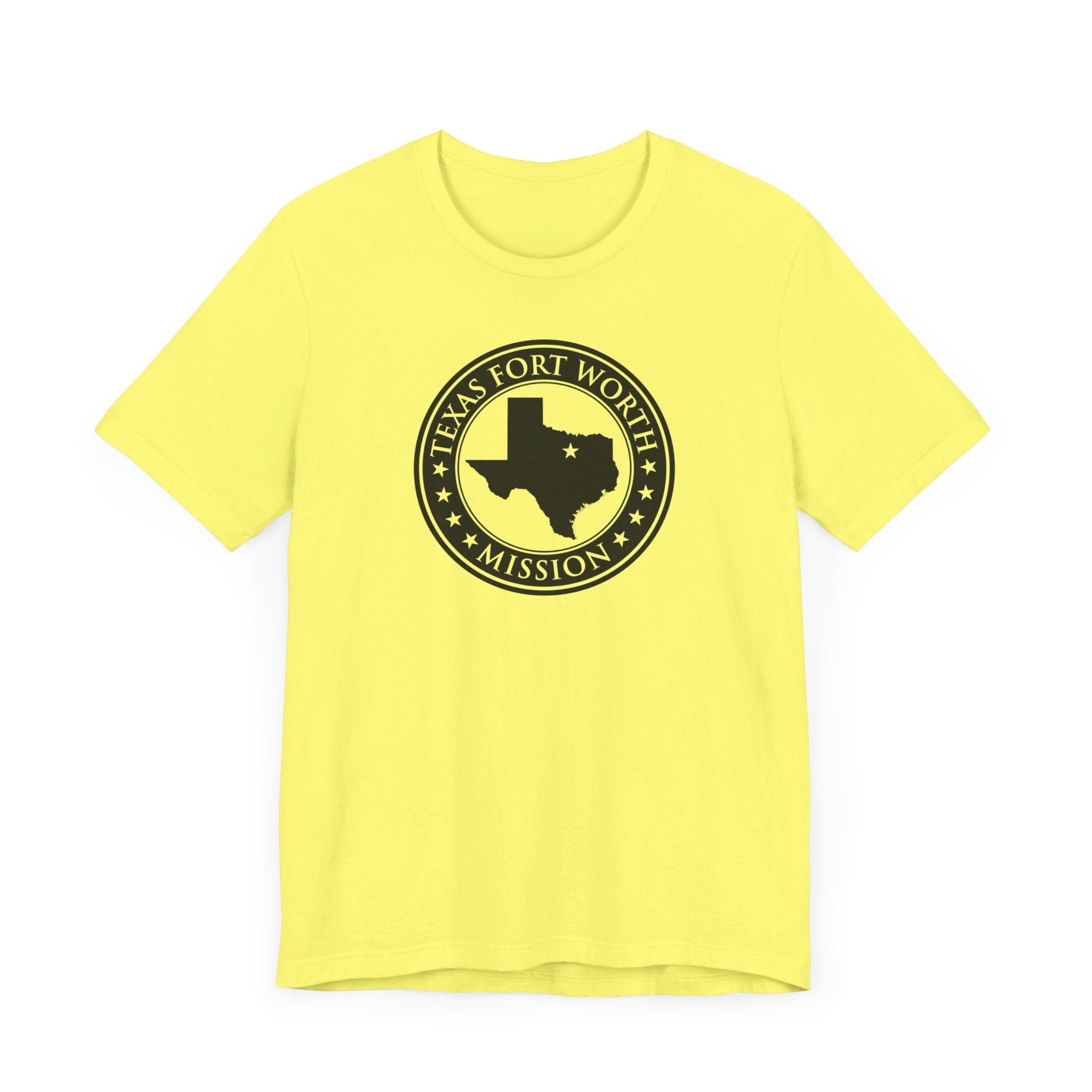 Texas Fort Worth Mission Circular Monochrome Logo T-Shirt - Mission Wishlist - LDS Missionary Gift Store