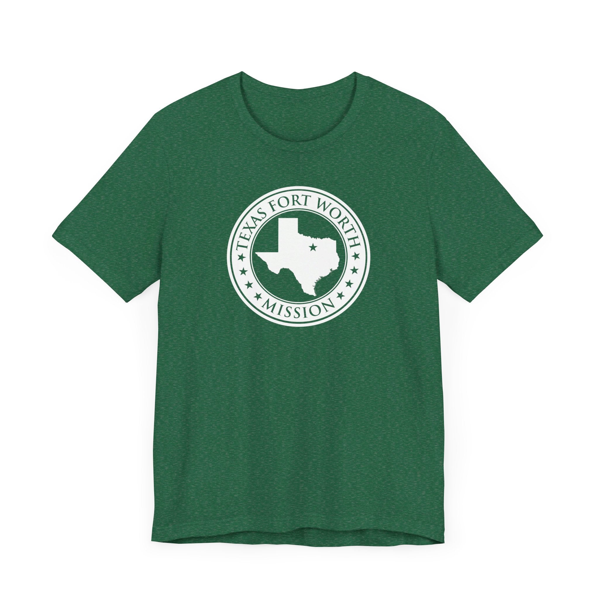 Texas Fort Worth Mission Circular Monochrome Logo T-Shirt - Mission Wishlist - LDS Missionary Gift Store