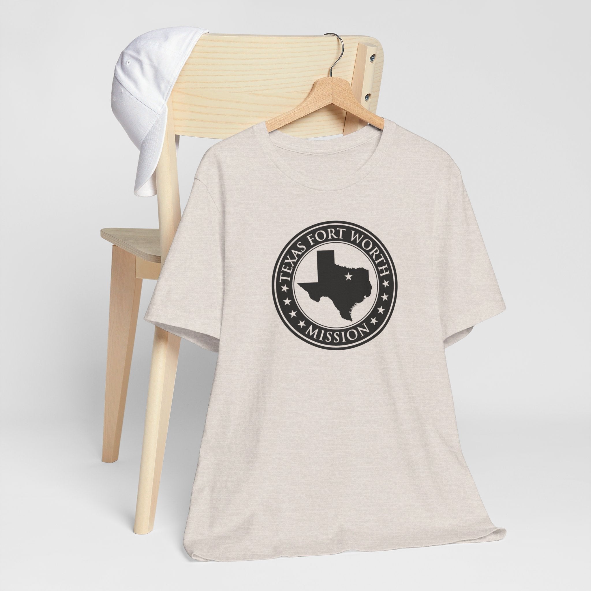 Texas Fort Worth Mission Circular Monochrome Logo T-Shirt - Mission Wishlist - LDS Missionary Gift Store