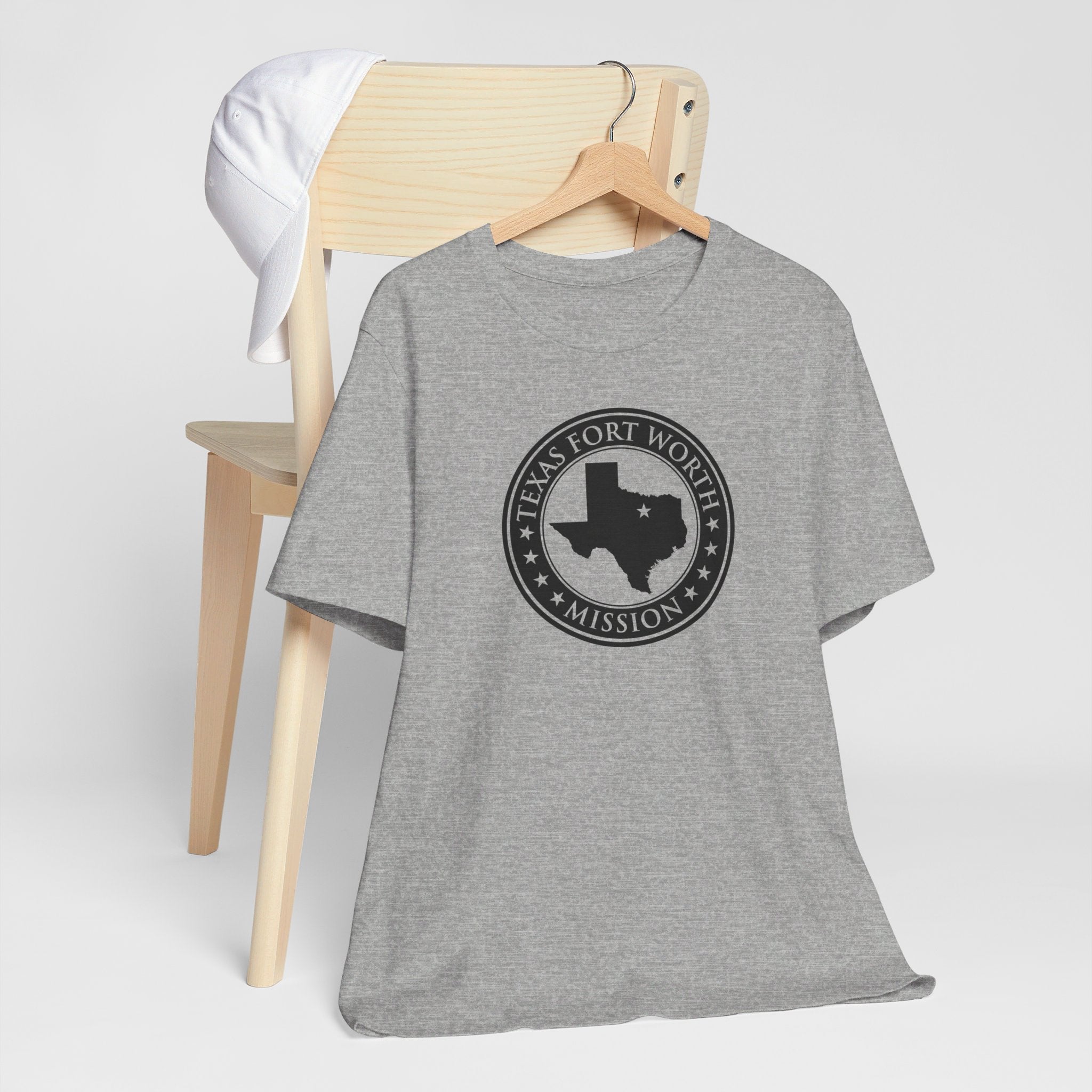 Texas Fort Worth Mission Circular Monochrome Logo T-Shirt - Mission Wishlist - LDS Missionary Gift Store