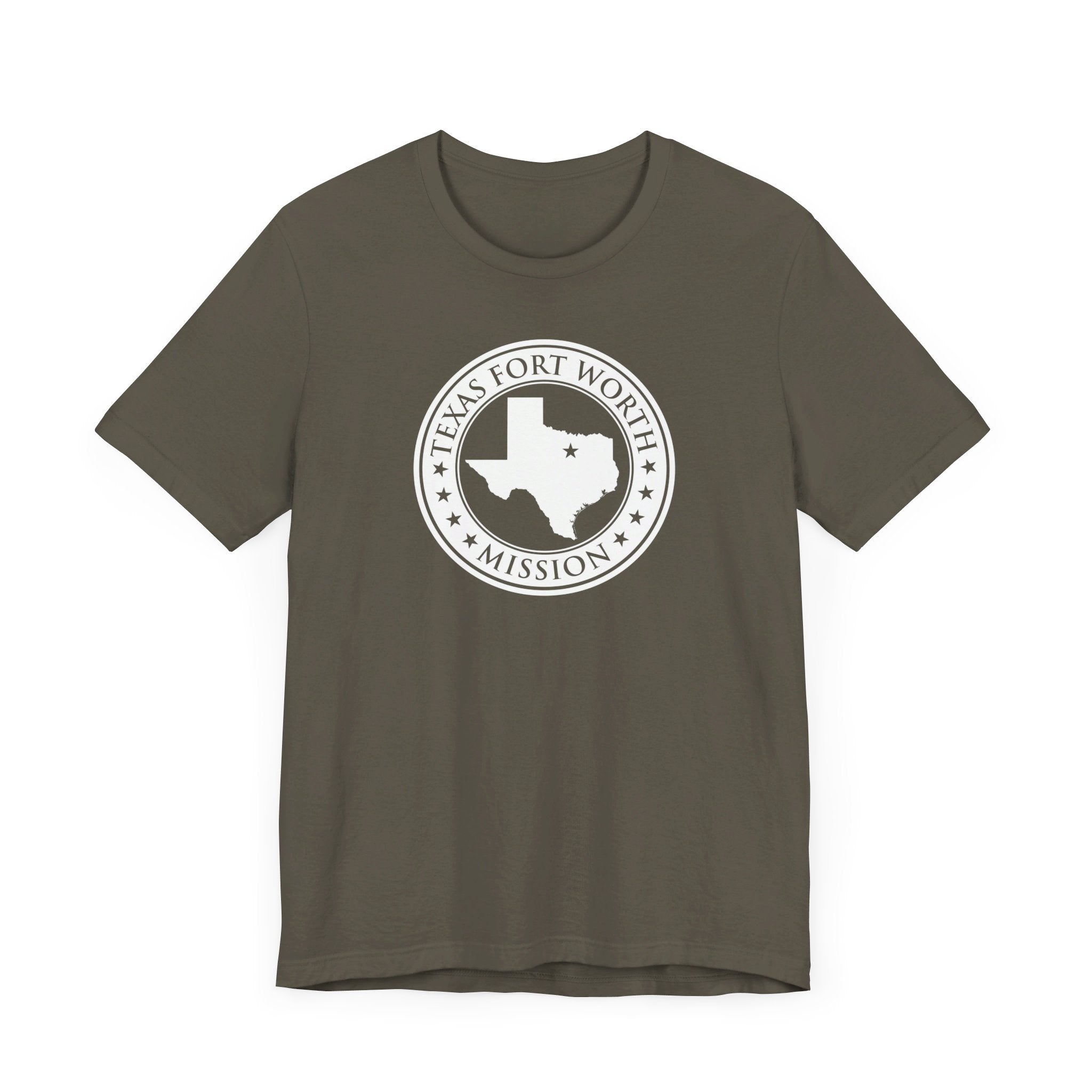 Texas Fort Worth Mission Circular Monochrome Logo T-Shirt - Mission Wishlist - LDS Missionary Gift Store