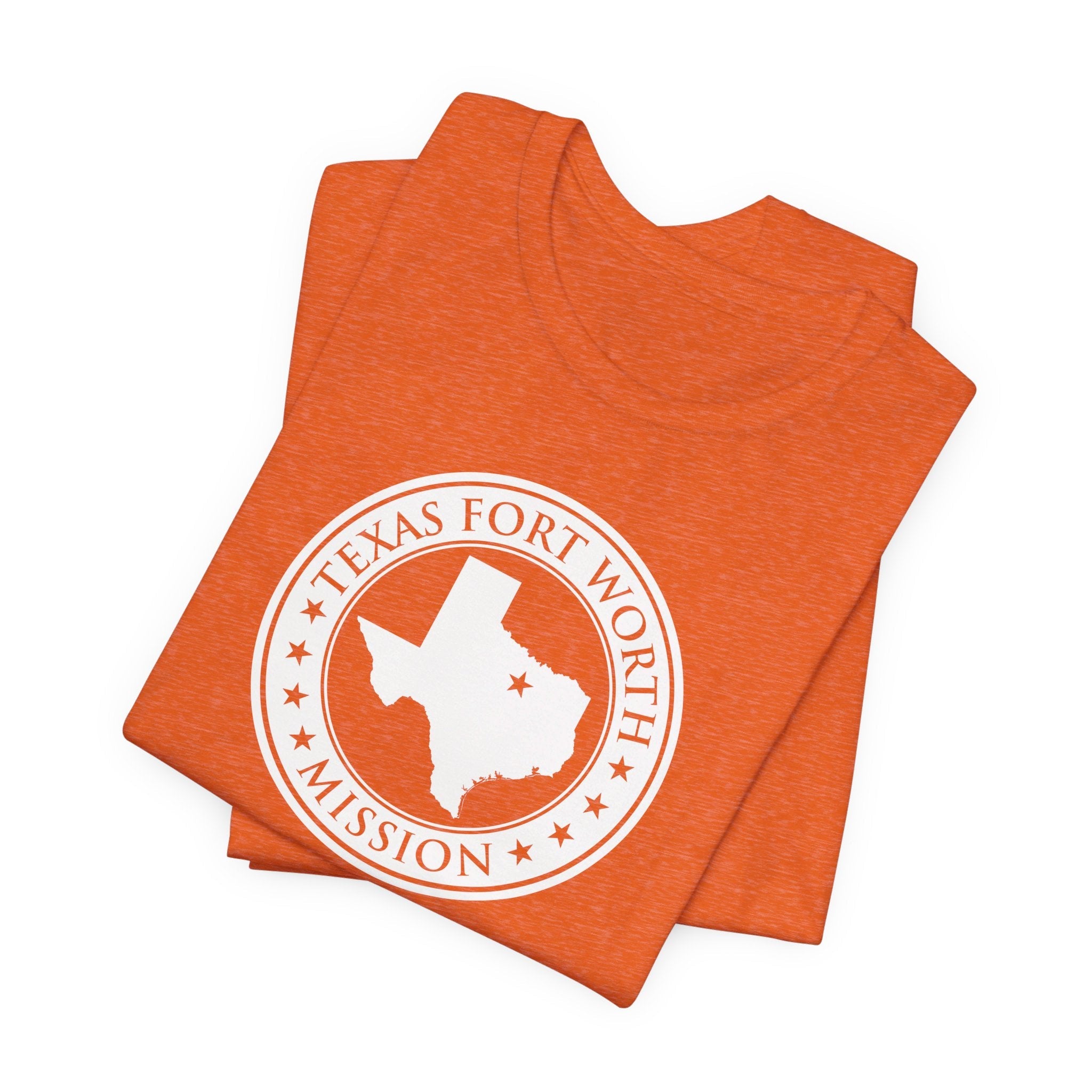 Texas Fort Worth Mission Circular Monochrome Logo T-Shirt - Mission Wishlist - LDS Missionary Gift Store