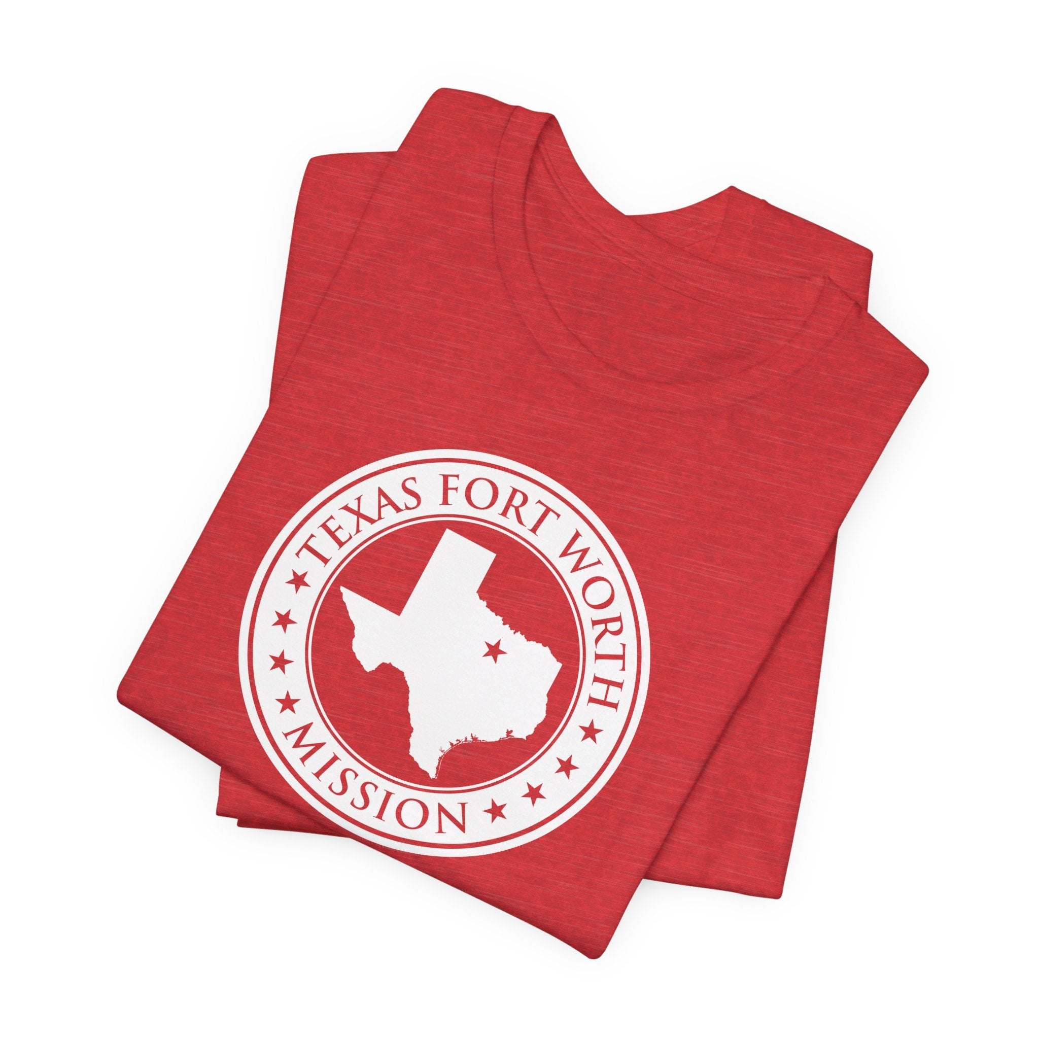 Texas Fort Worth Mission Circular Monochrome Logo T-Shirt - Mission Wishlist - LDS Missionary Gift Store