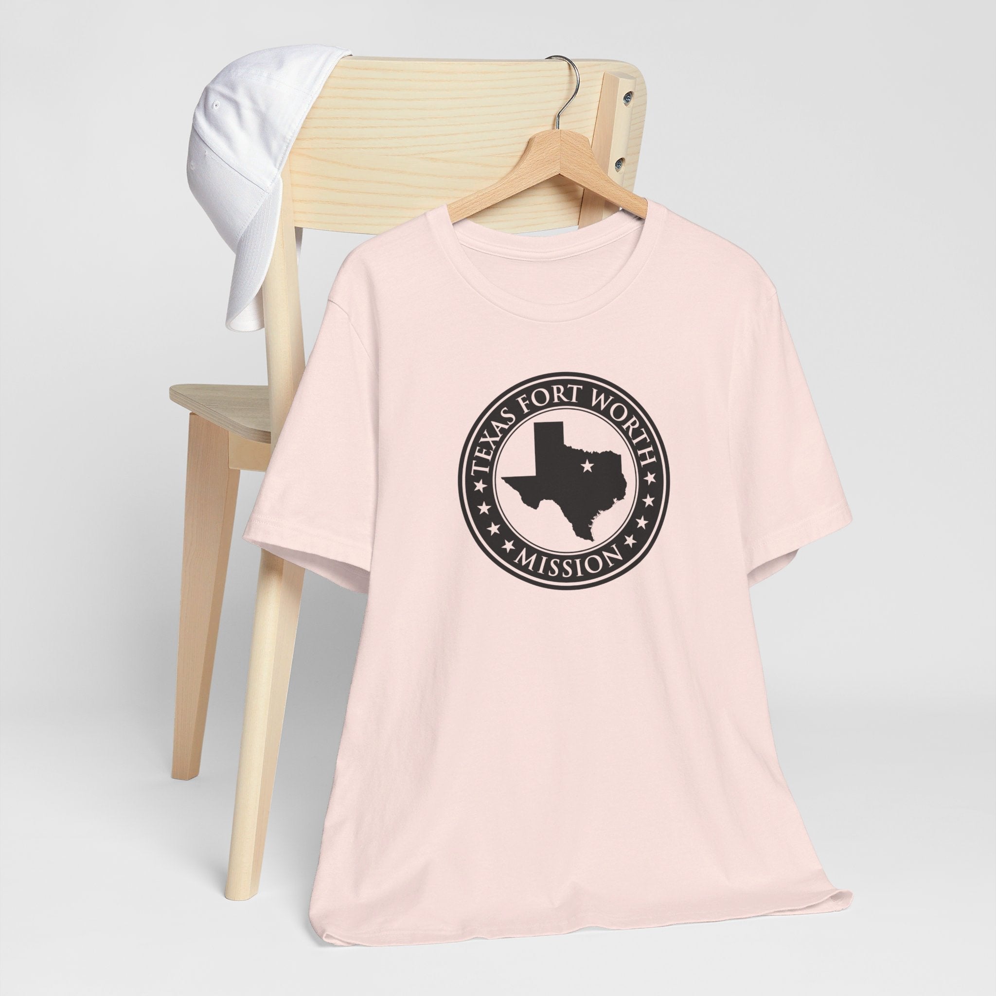 Texas Fort Worth Mission Circular Monochrome Logo T-Shirt - Mission Wishlist - LDS Missionary Gift Store