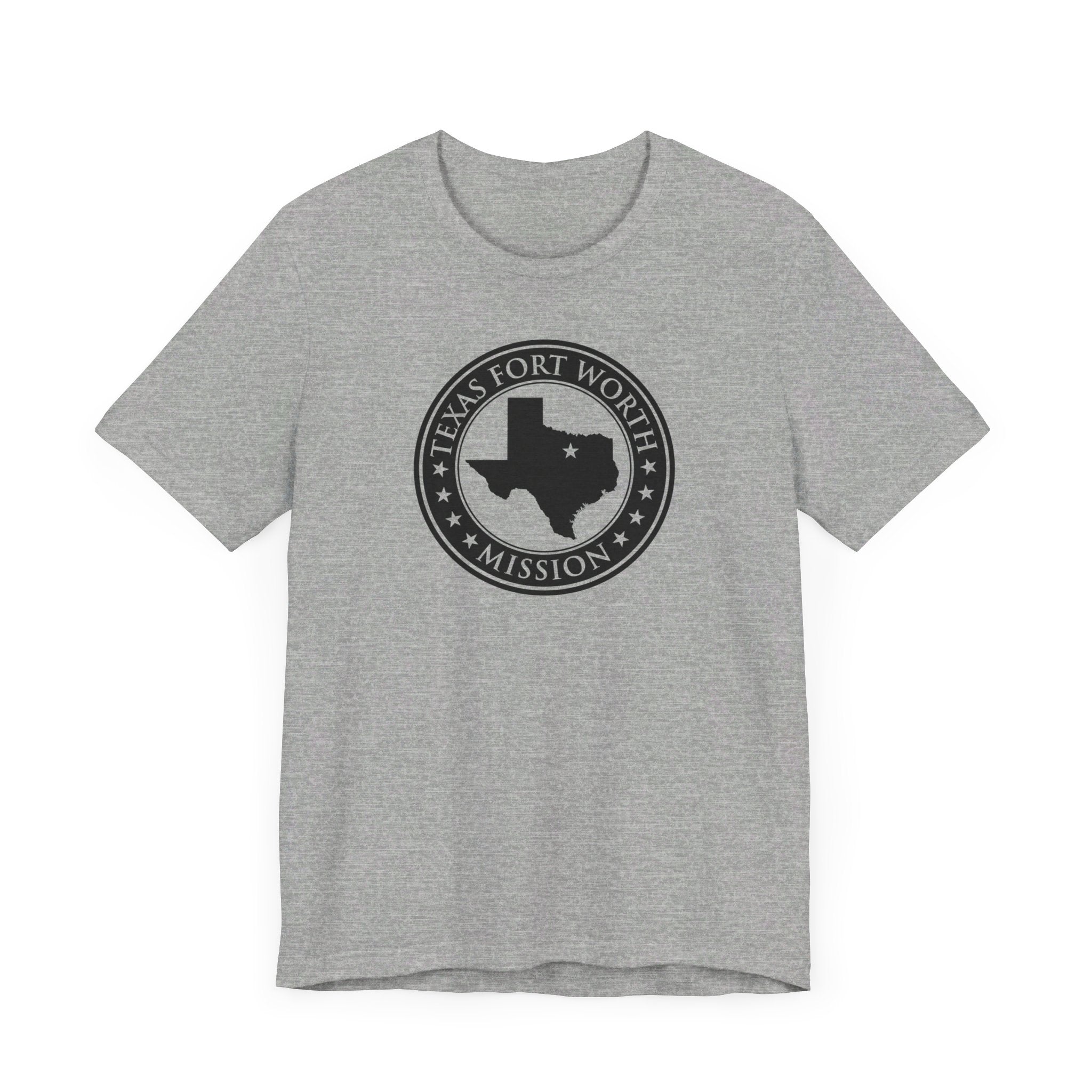 Texas Fort Worth Mission Circular Monochrome Logo T-Shirt - Mission Wishlist - LDS Missionary Gift Store