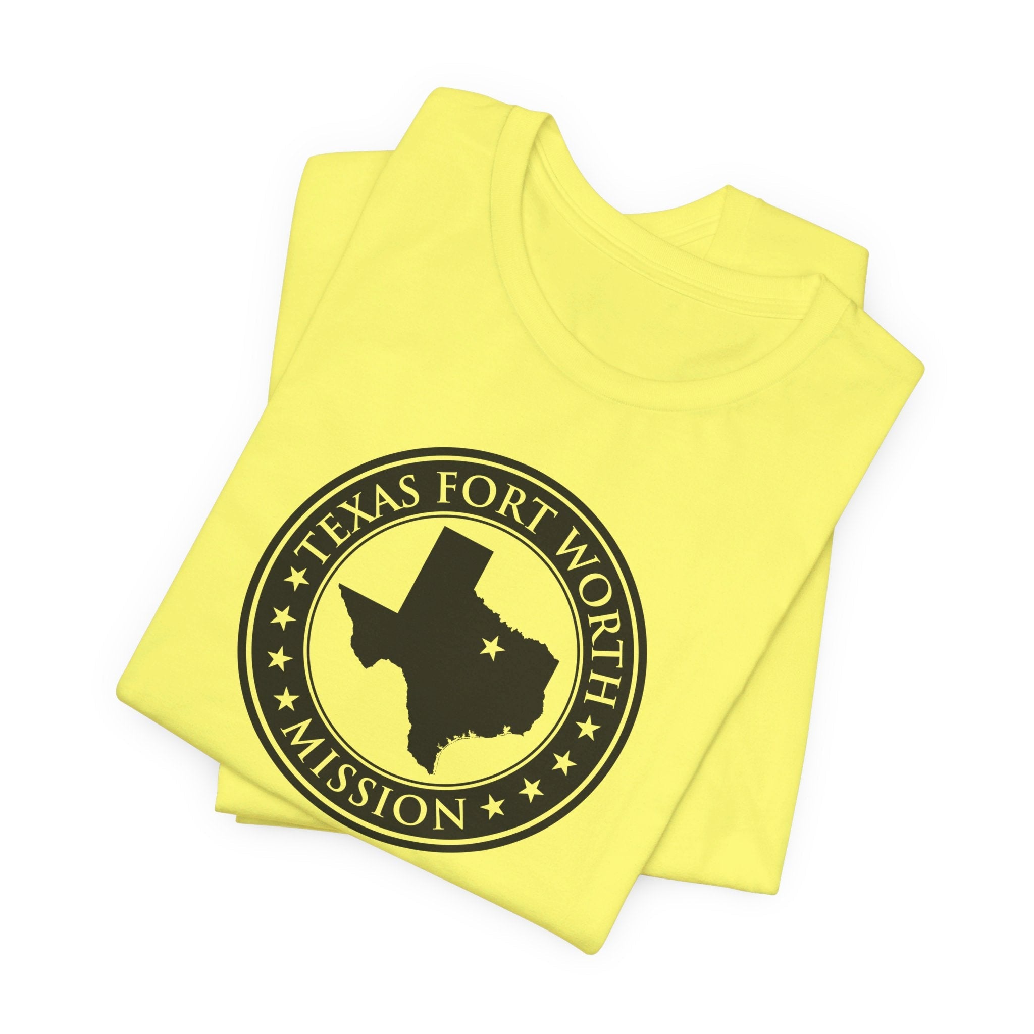 Texas Fort Worth Mission Circular Monochrome Logo T-Shirt - Mission Wishlist - LDS Missionary Gift Store