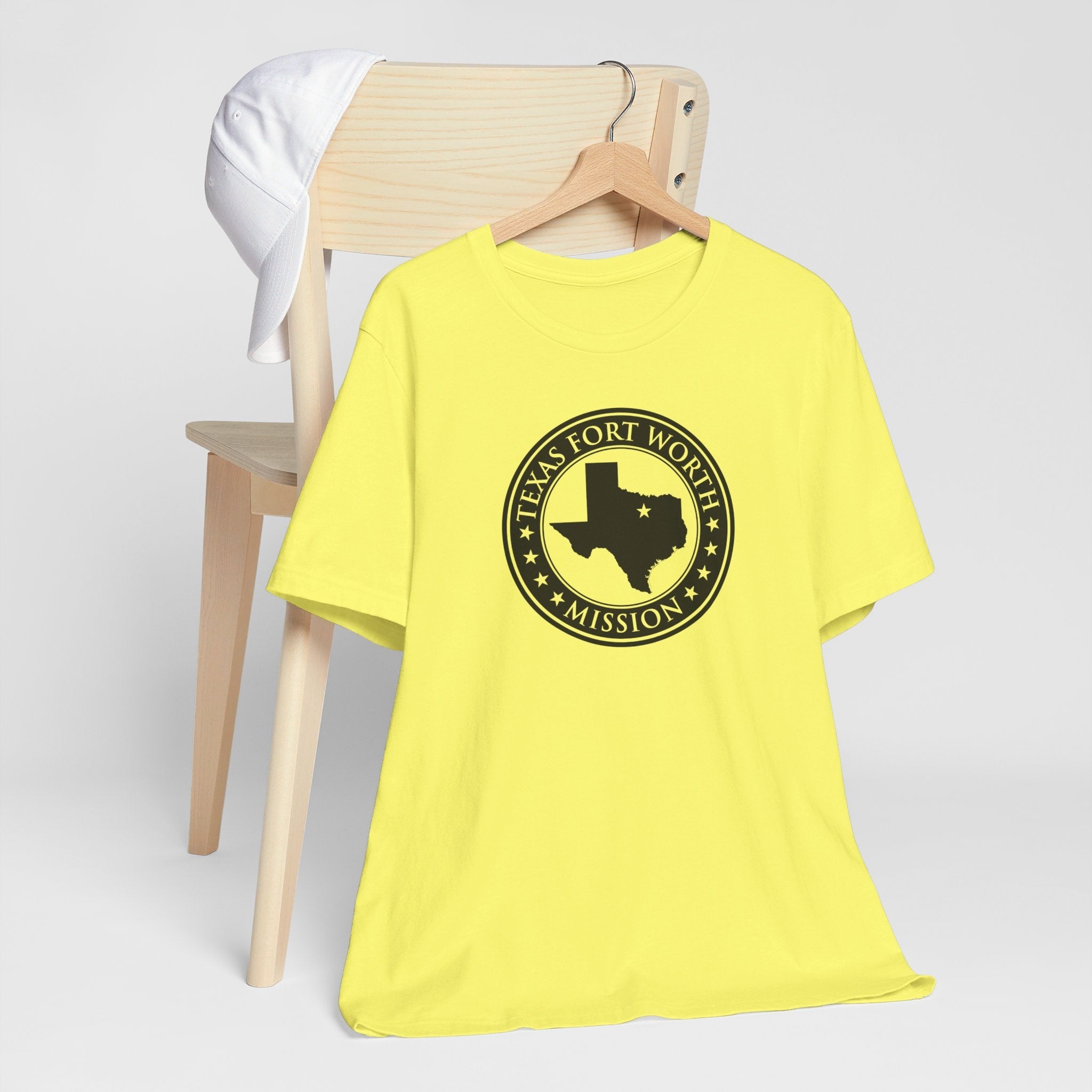 Texas Fort Worth Mission Circular Monochrome Logo T-Shirt - Mission Wishlist - LDS Missionary Gift Store