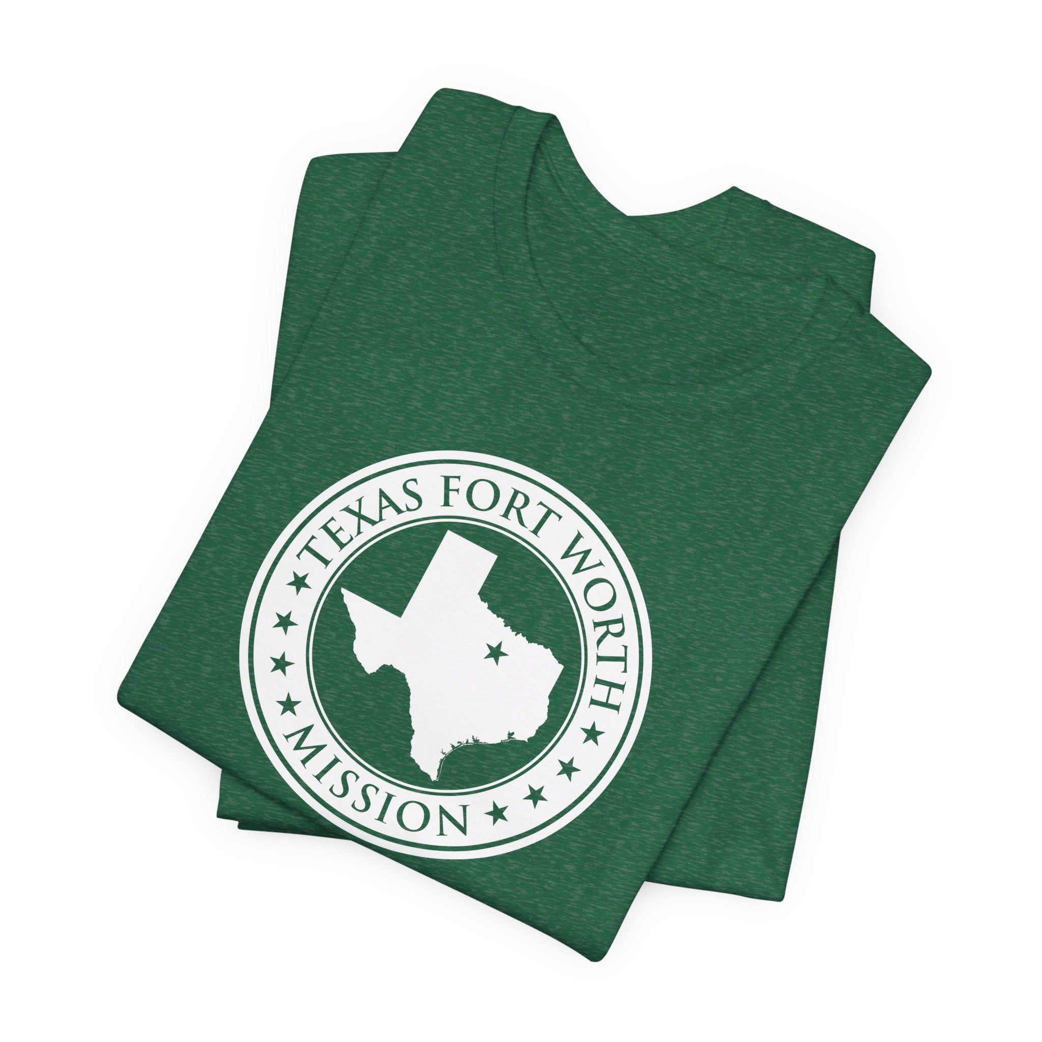 Texas Fort Worth Mission Circular Monochrome Logo T-Shirt - Mission Wishlist - LDS Missionary Gift Store