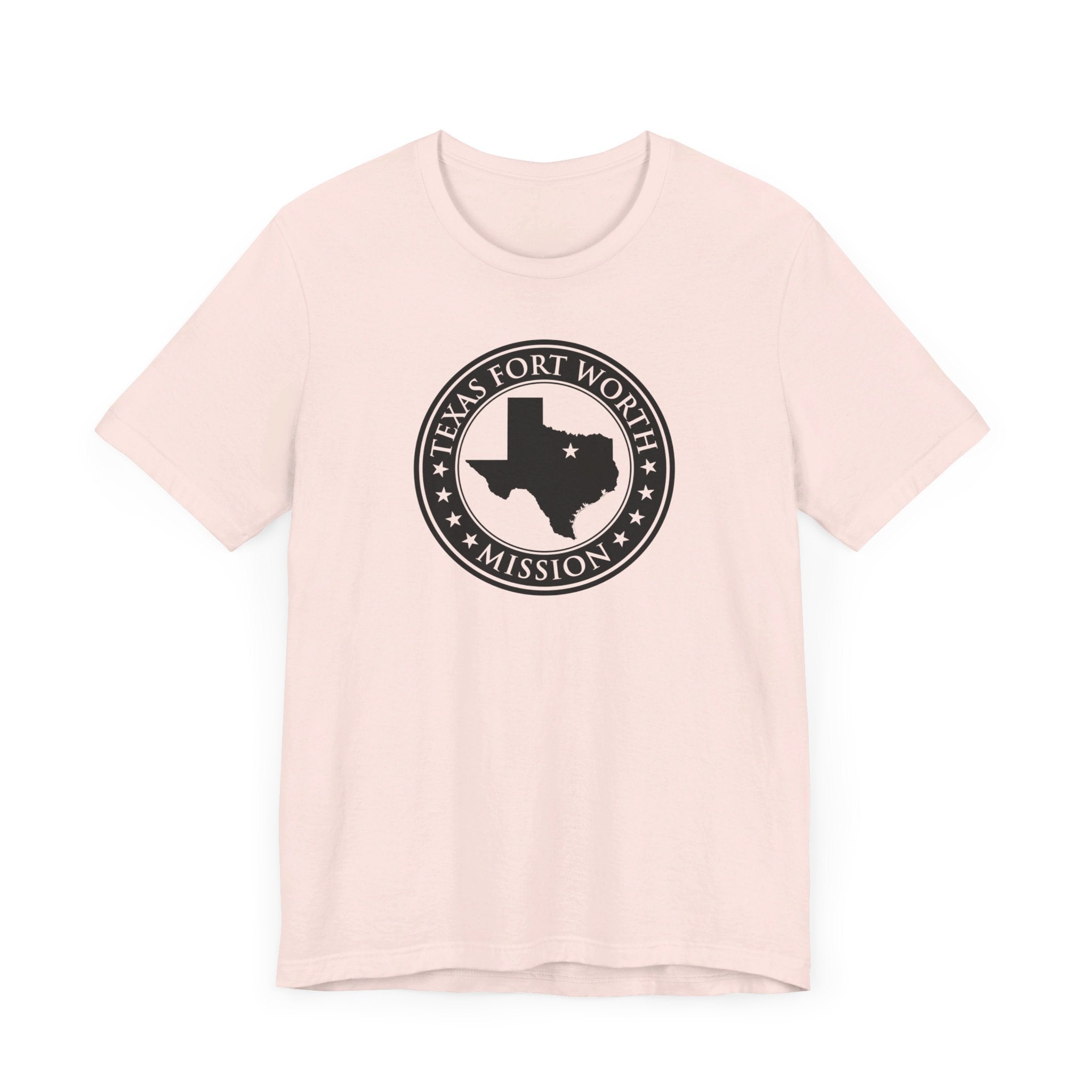 Texas Fort Worth Mission Circular Monochrome Logo T-Shirt - Mission Wishlist - LDS Missionary Gift Store